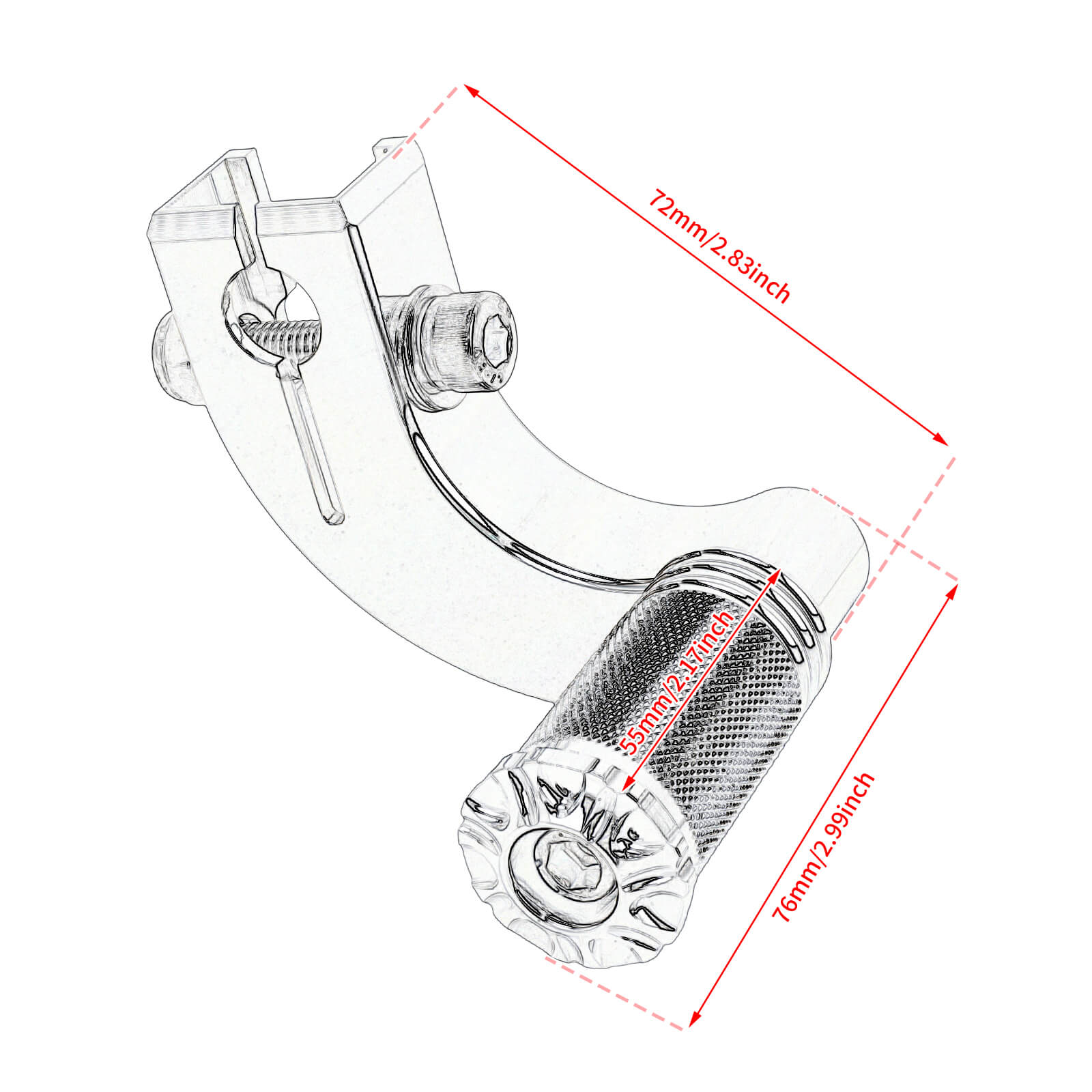 Improved Grip Shift Lever w/ 2 Shifter Pegs Kit for Harley Softail '18-'25 | Mactions