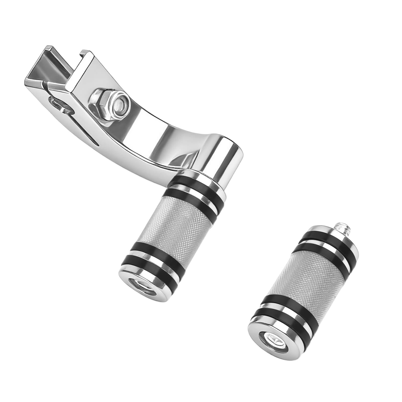 GE001802_Mactions_Performance Mid-Control Shift Lever & Knurled Peg Assembly For Softail FL Models Chrome