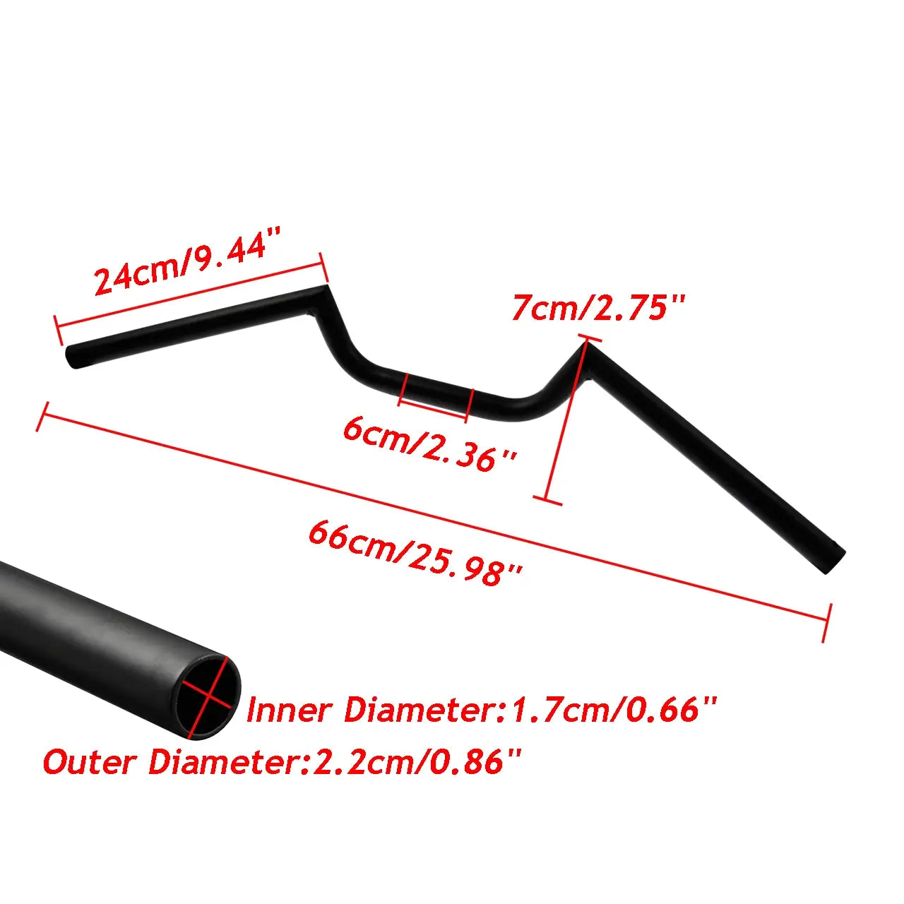 78" Motorcycle Handlebar Drag Bar Fit for Harley Suzuki Kawasaki Chopper Bobber | Mactions