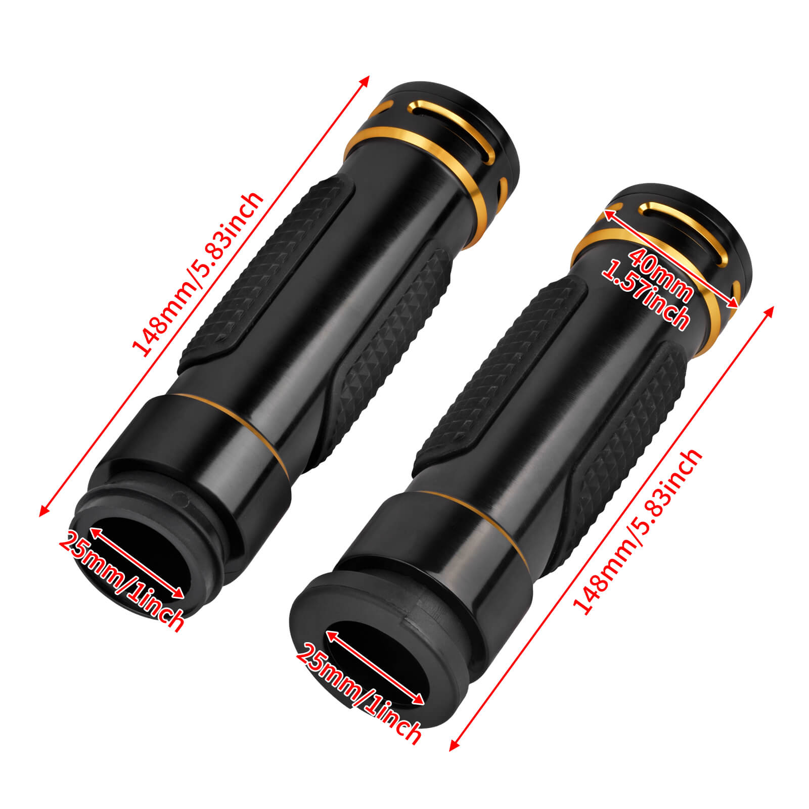 GP0089 Mactions Premium 1" Electronic Throttle Hand Grips for Harley Trike Touring Size