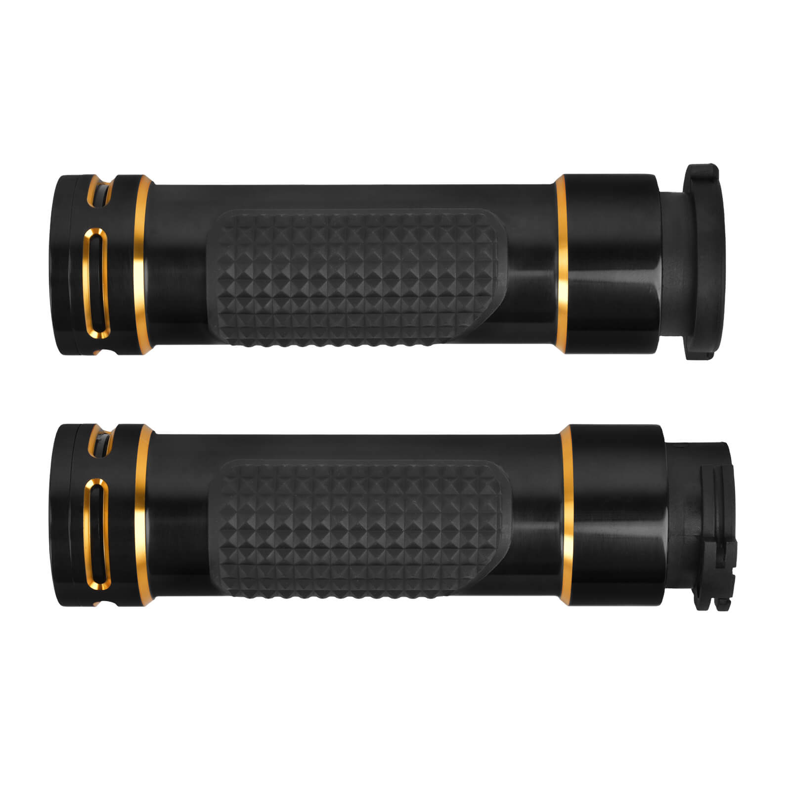 GP009002_Mactions_CNC Aluminum 1'' Non-Electronic Hand Grips for Harley V-Rod Sportster Touring Gold