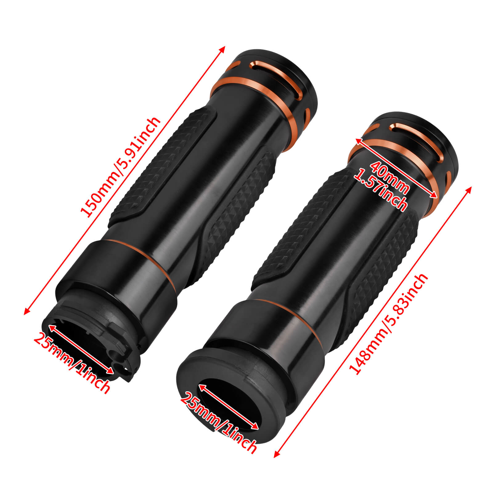 GP0090 Mactions Non-Electronic Hand Grips for Harley Sportster Touring  Size