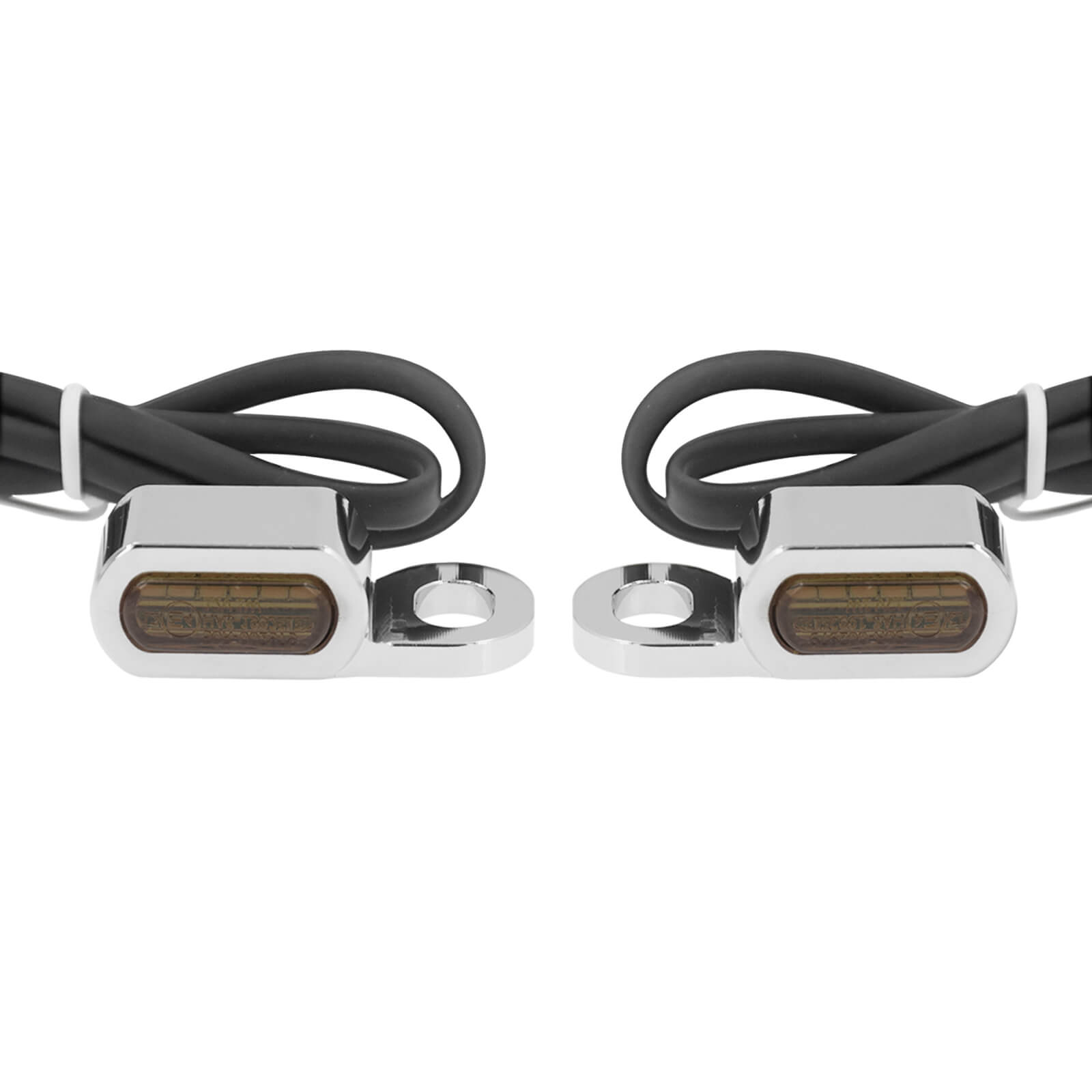 LA0155 mactions LED E-Mark Turn Signal Mini Running Lights for harley softail 2016 - chrome housing