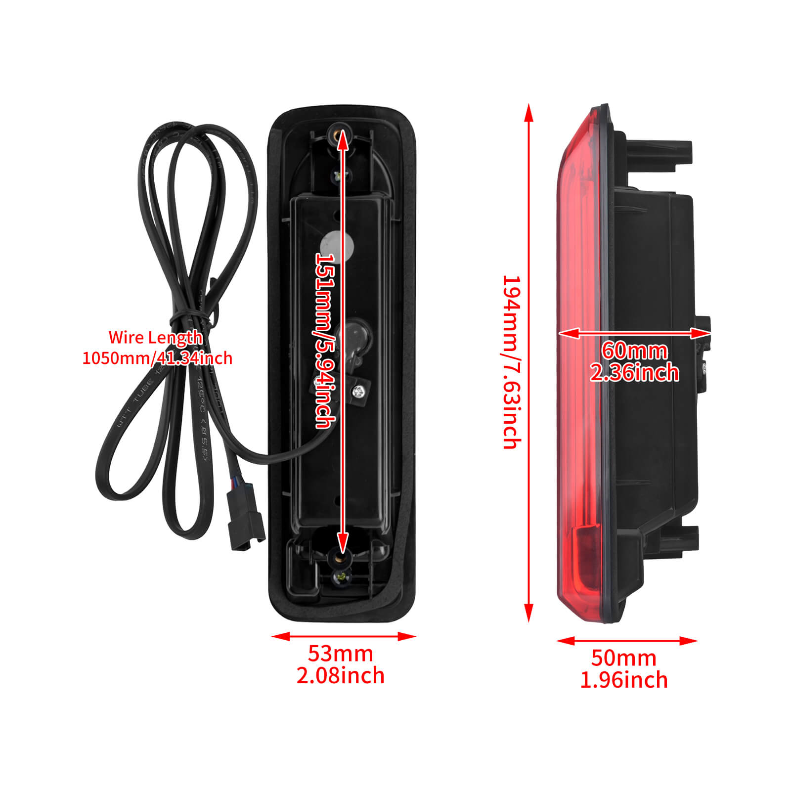 LED Rear Saddlebag Filler Lights Taillights for Harley FLHTCU FLHTCUL FLTRU 2014-up | Mactions