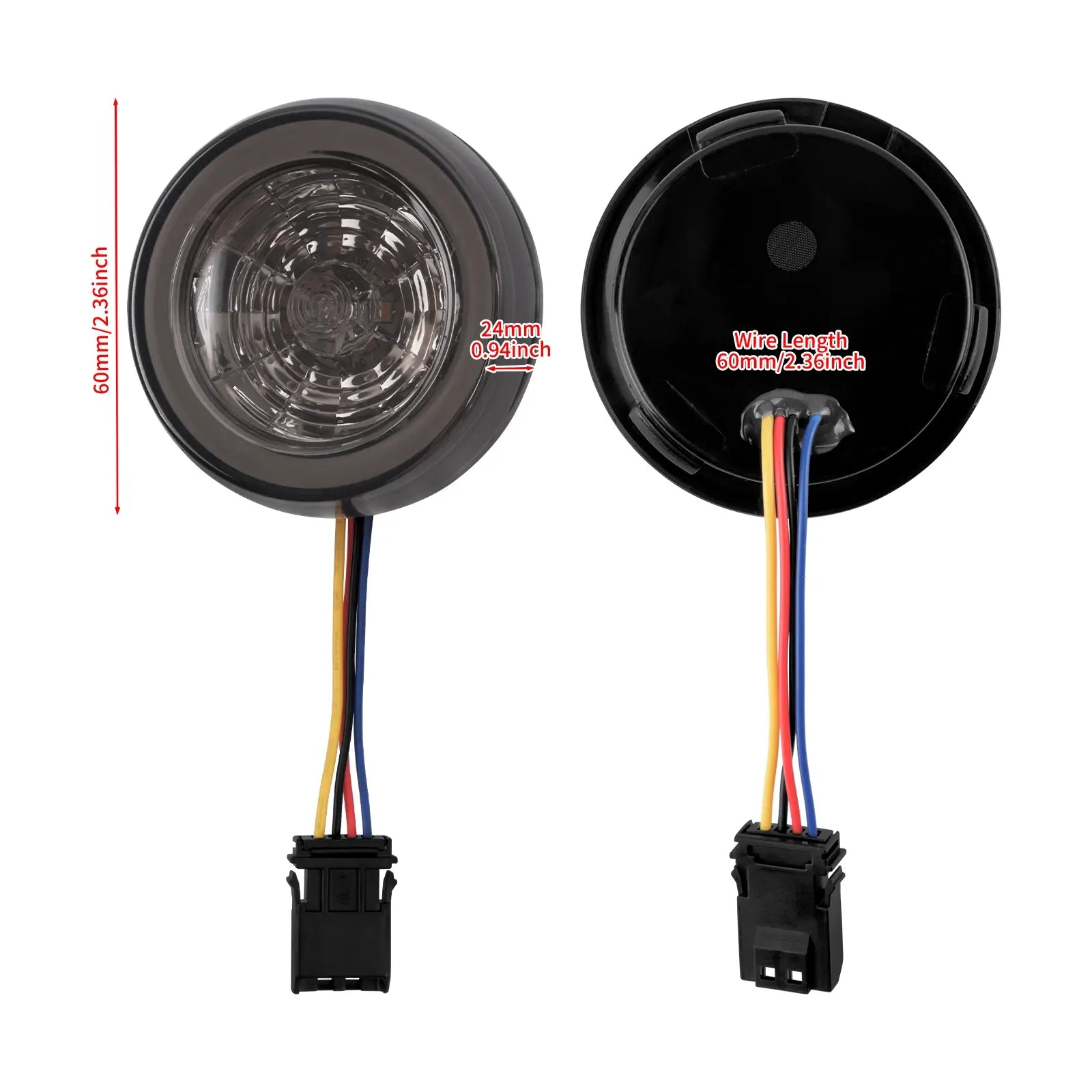 LA022201 mactions Rear LED Turn Signal Inserts Bullet Brake Indicators For Harley sport glide size