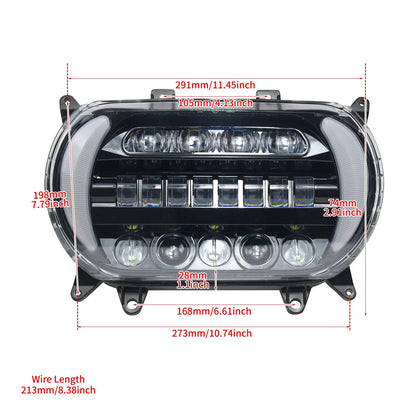 LED DRL Headlight Projector Front Turn Signal Light For Road Glide 2015-up | Mactions