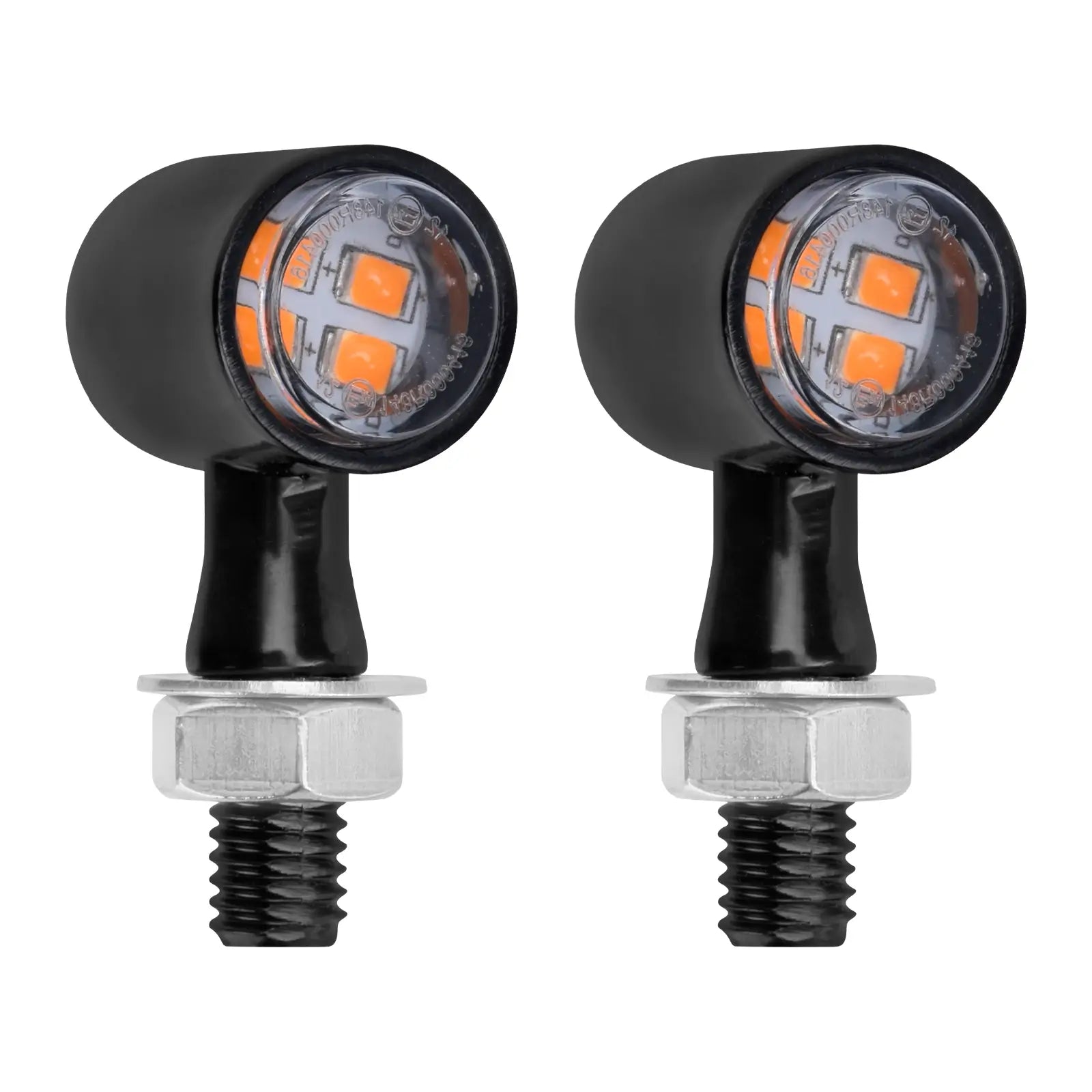 LA023703 motorcycle Front Rear LED Turn Signal Lights mini indicators black housing clear lens