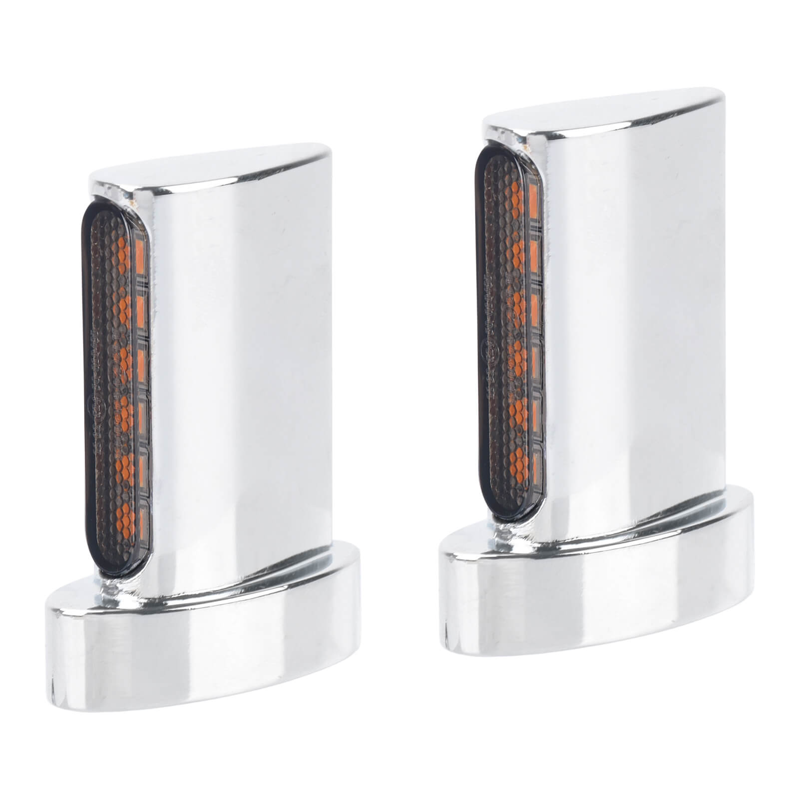 TCMT Amber LED Rear Turn Signals For Harley Sportster XL 883 1200 (1992-2022) – Chrome Housing