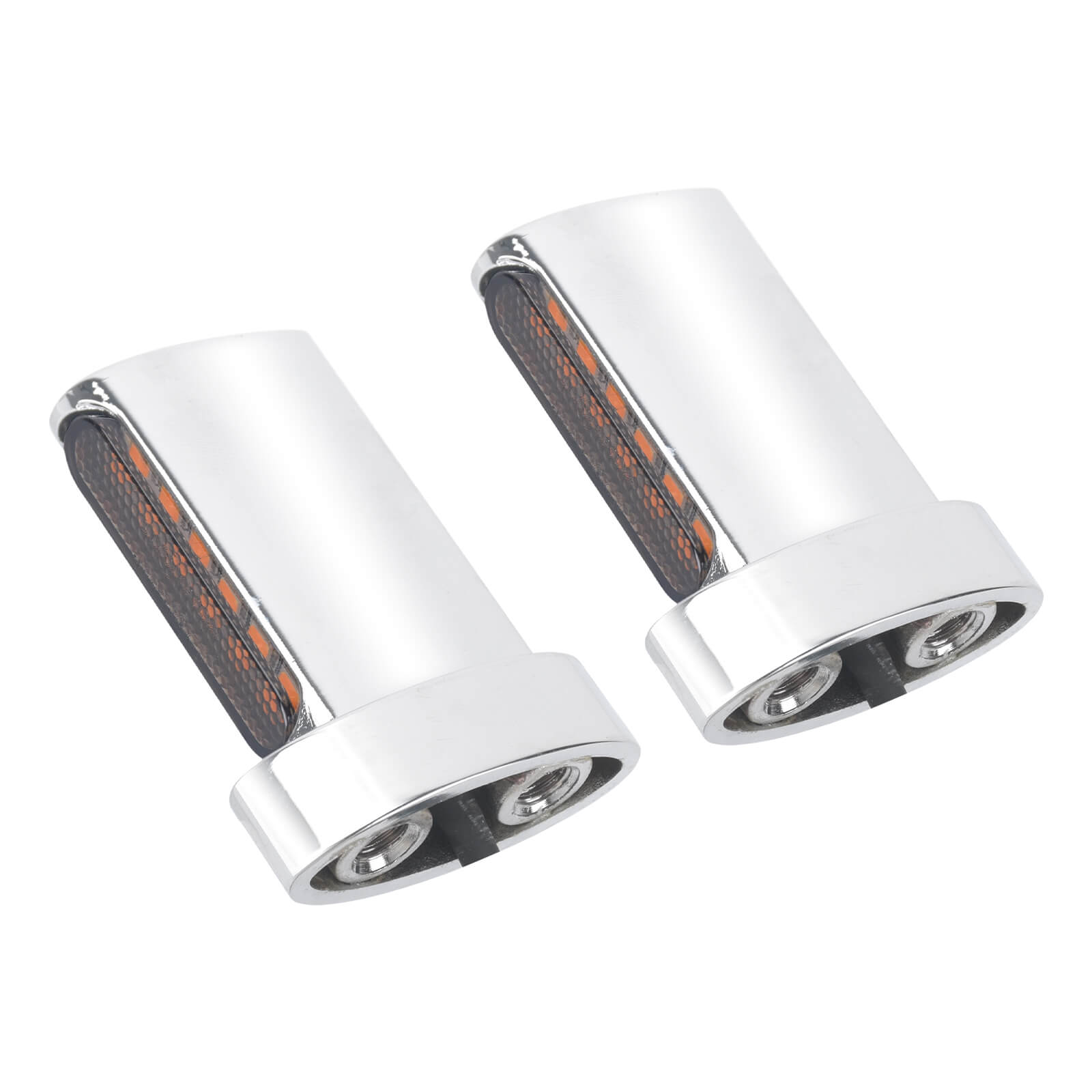 LA023804 mactions Rear LED Turn Signal E Mark Mini Indicators for harley sportster chrome housing with smoke lens