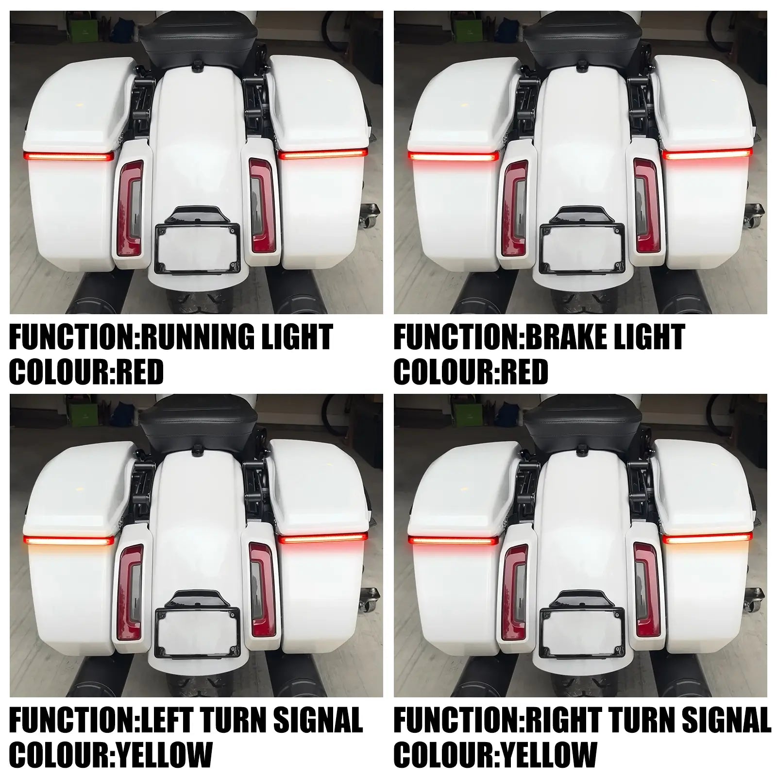 LA024902 mactions LED Saddlebag Sequential flow Turn Signal - effect