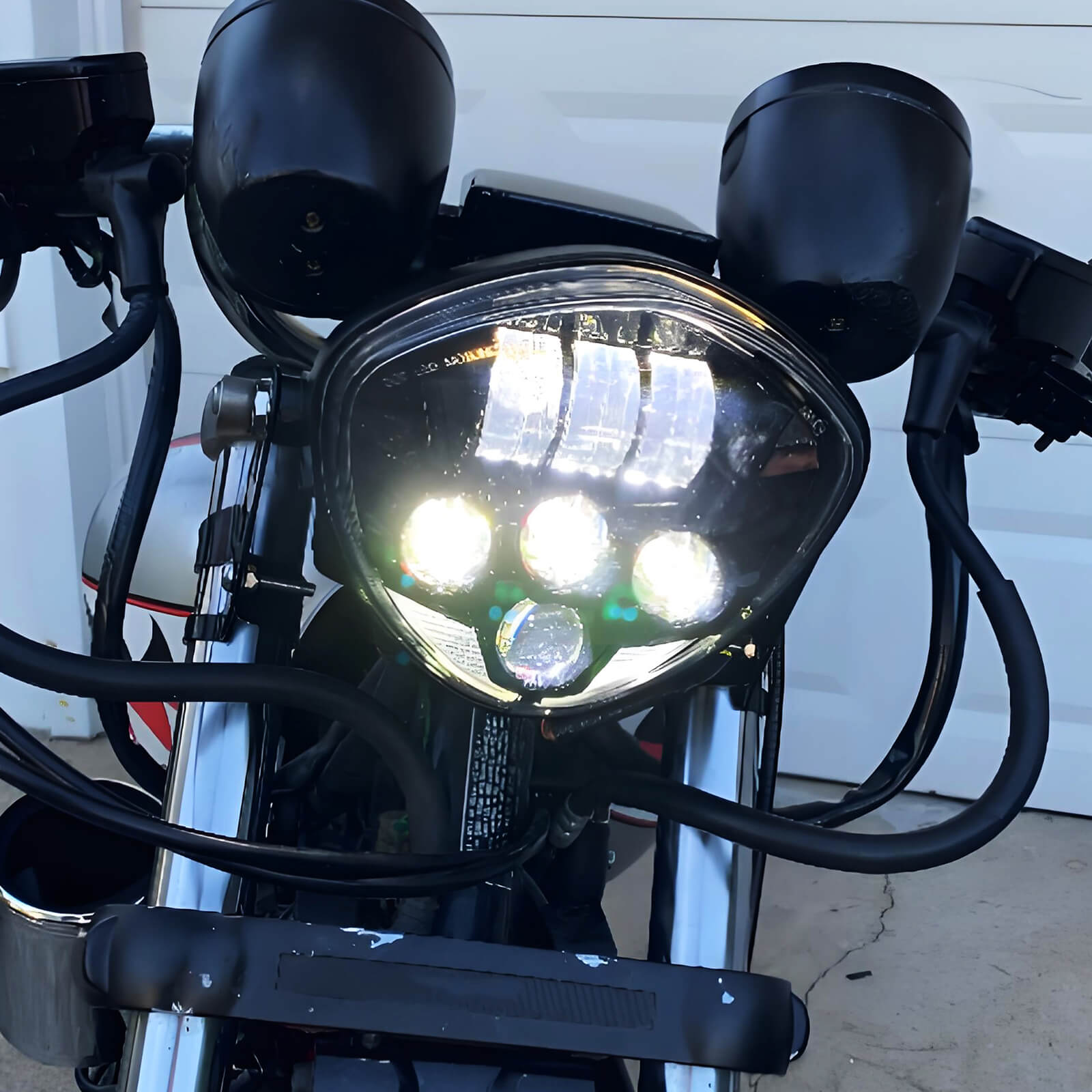 LA026701 mactions LED High Low Beam Headlight for harley sportster