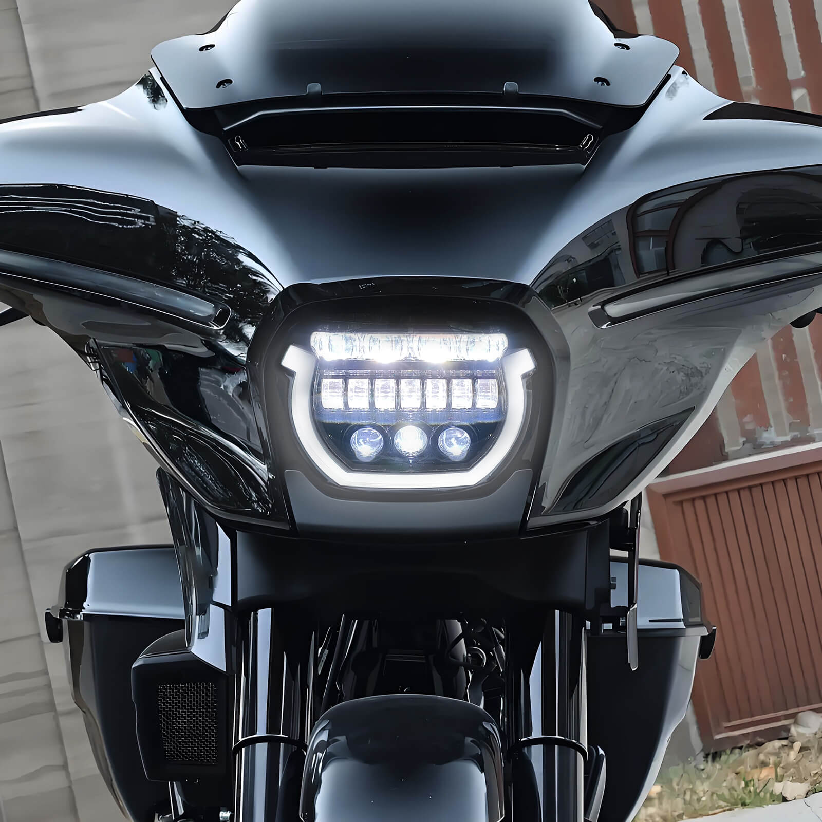 LA027001 mactions Motorcycle LED Headlight For Harley Touring cvo street glide FLHXSE