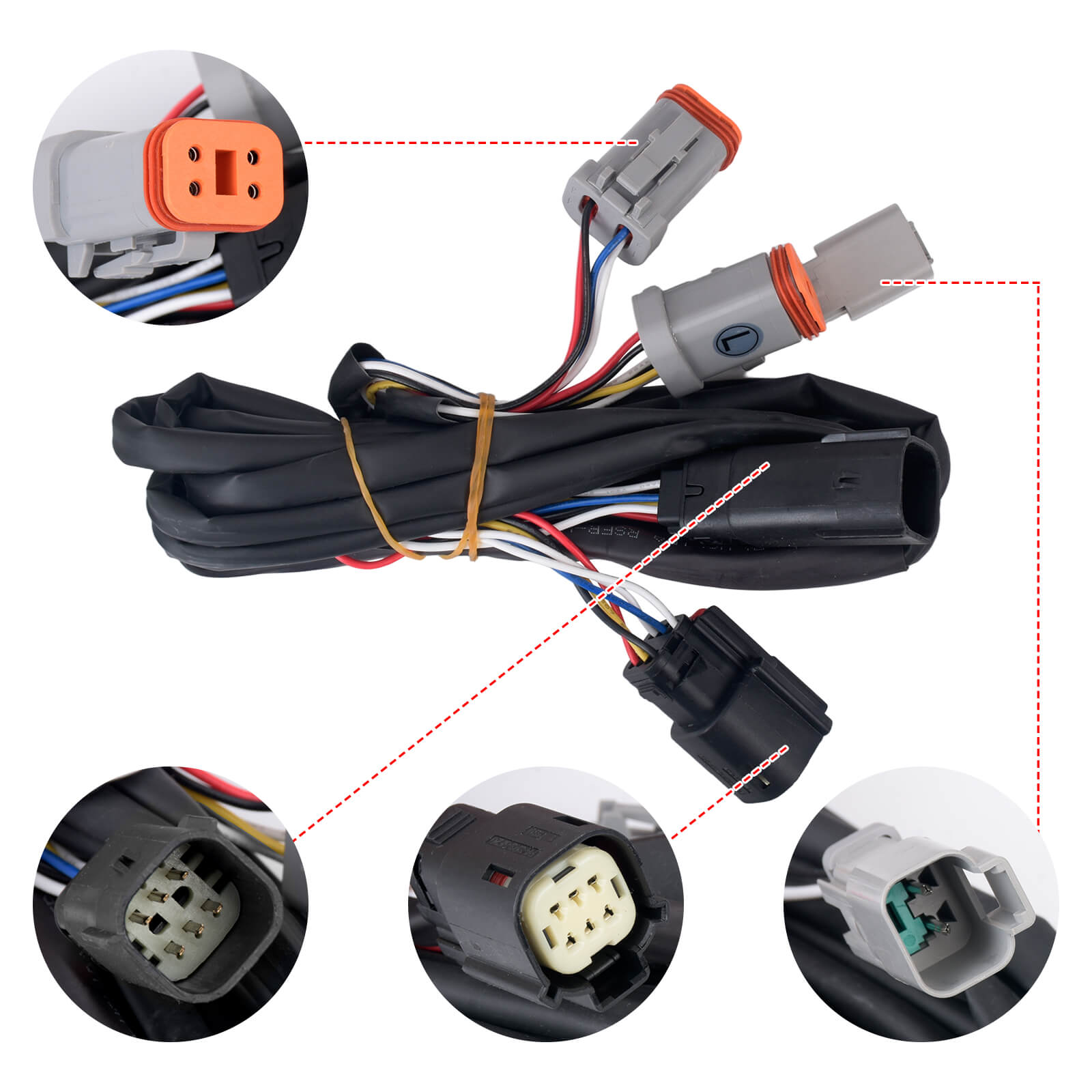 LA028402 mactions LED Rear Fender Extension Fascia Tail Light turn signal for harley - wire