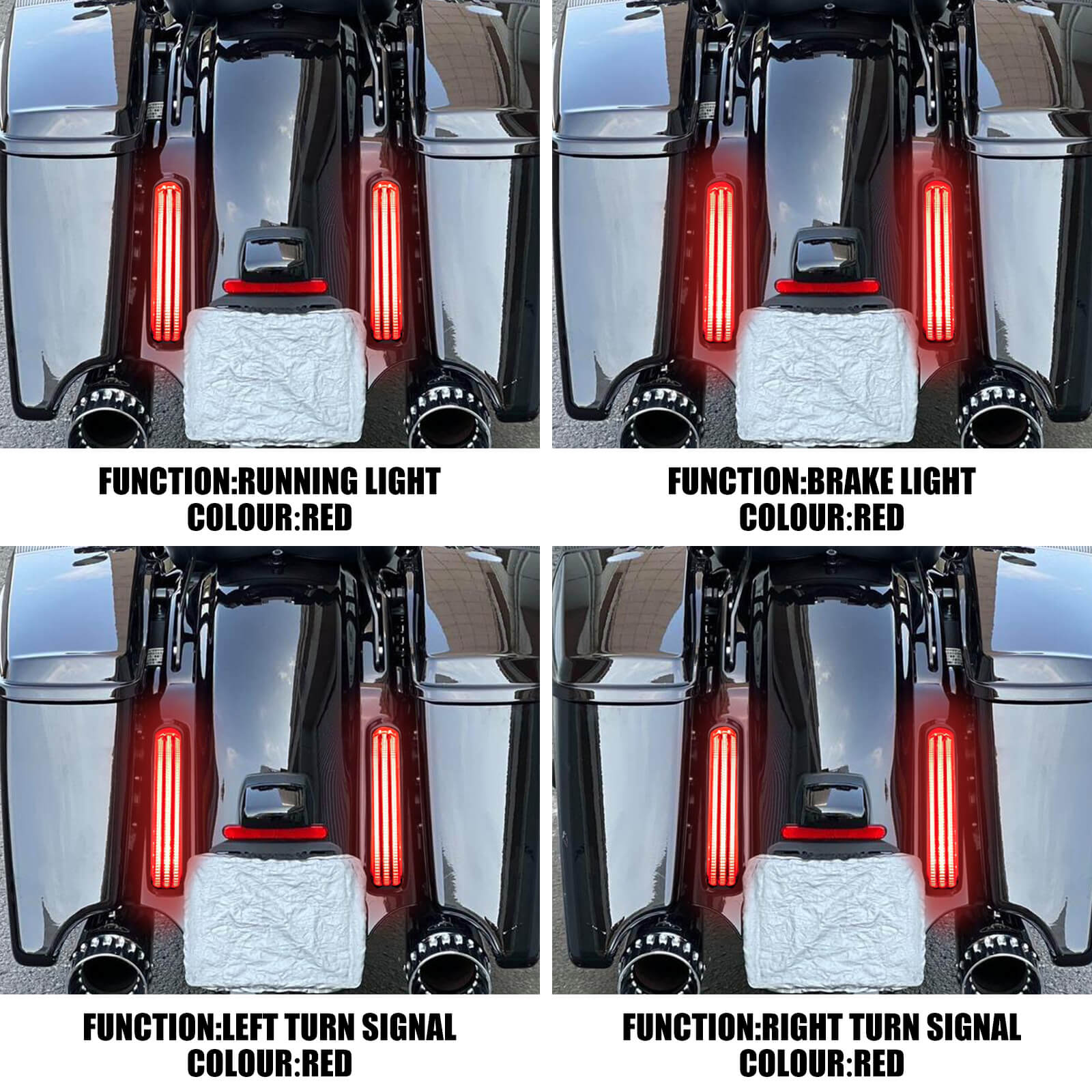 LA028403 mactions LED Rear Fender Extension Fascia Tail Light - effect