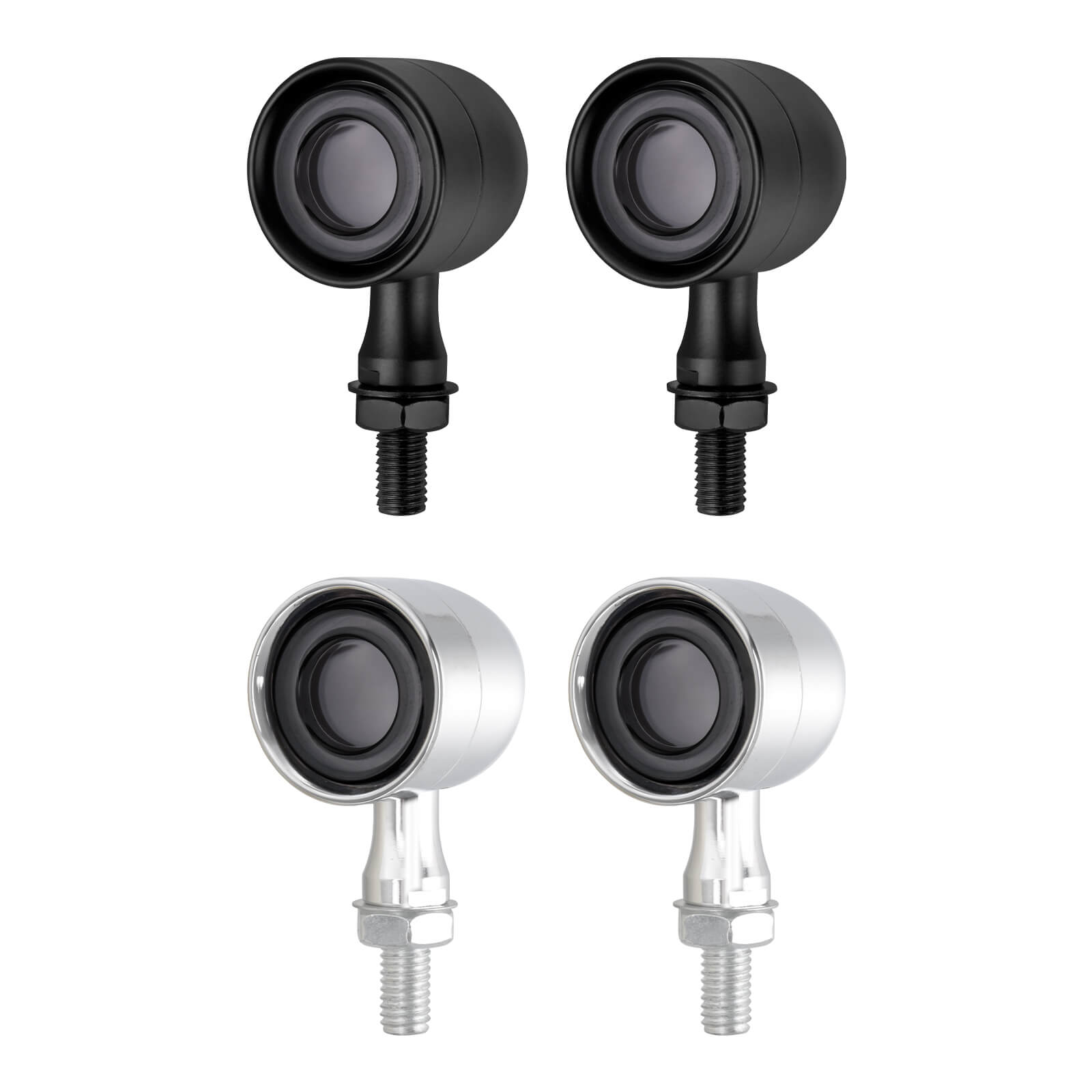 LA029001 mactions  Front LED Turn Signal Bullet Indicator Mini Lights black