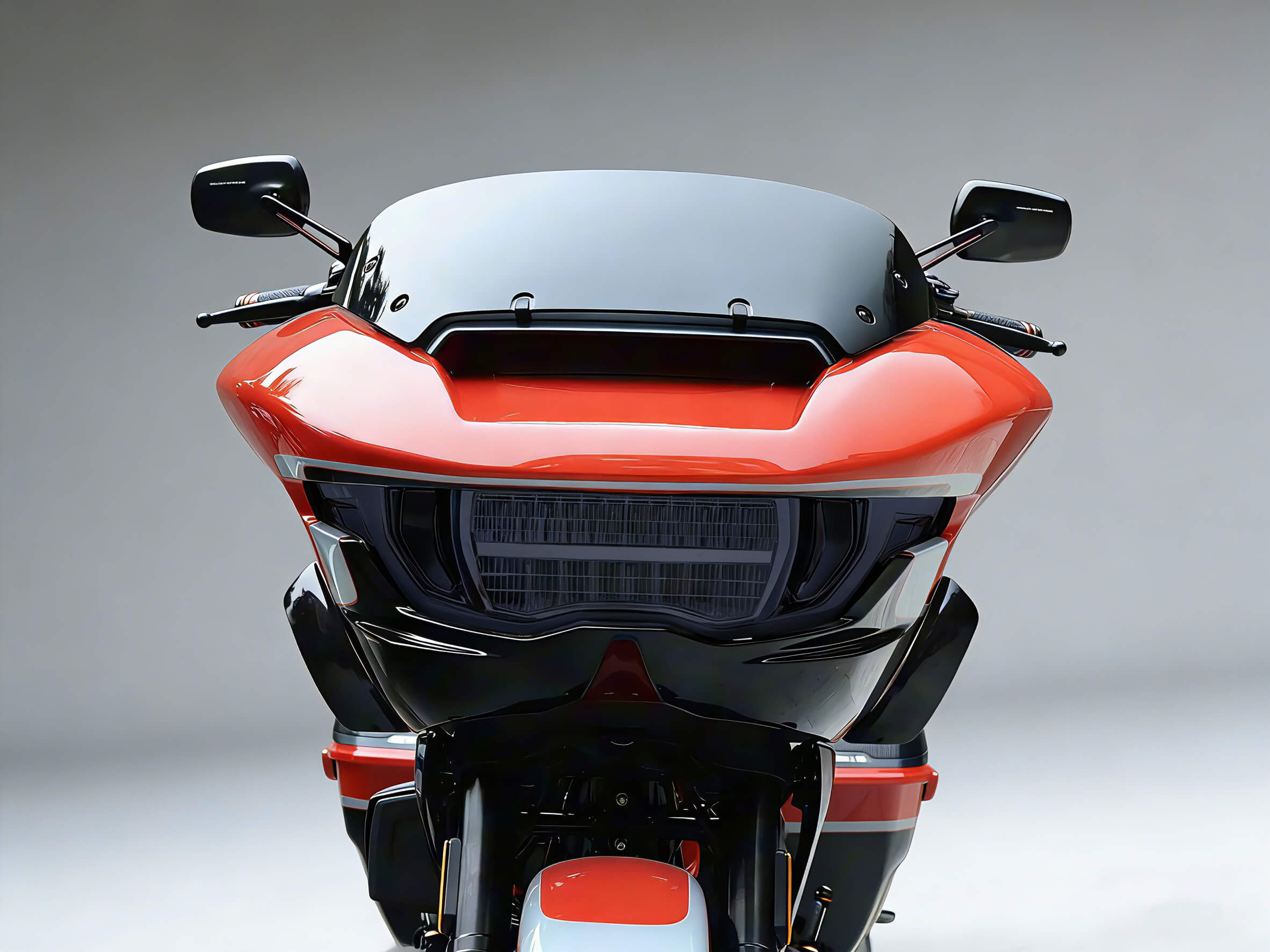 LA029102 mactions Headlight Cover for harley road glide cvo - black