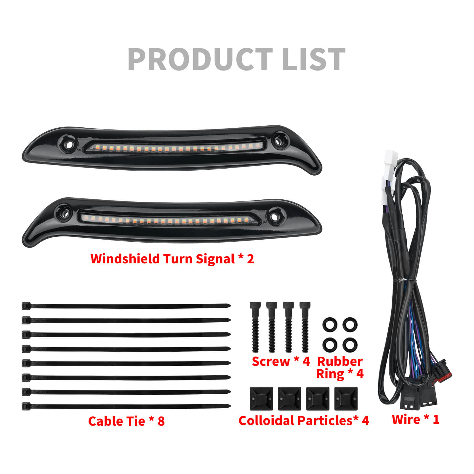 LA030201_Mactions_Dual-Function LED Windshield Trim Turn Signal Lights For Harley Low Rider ST FXLRST