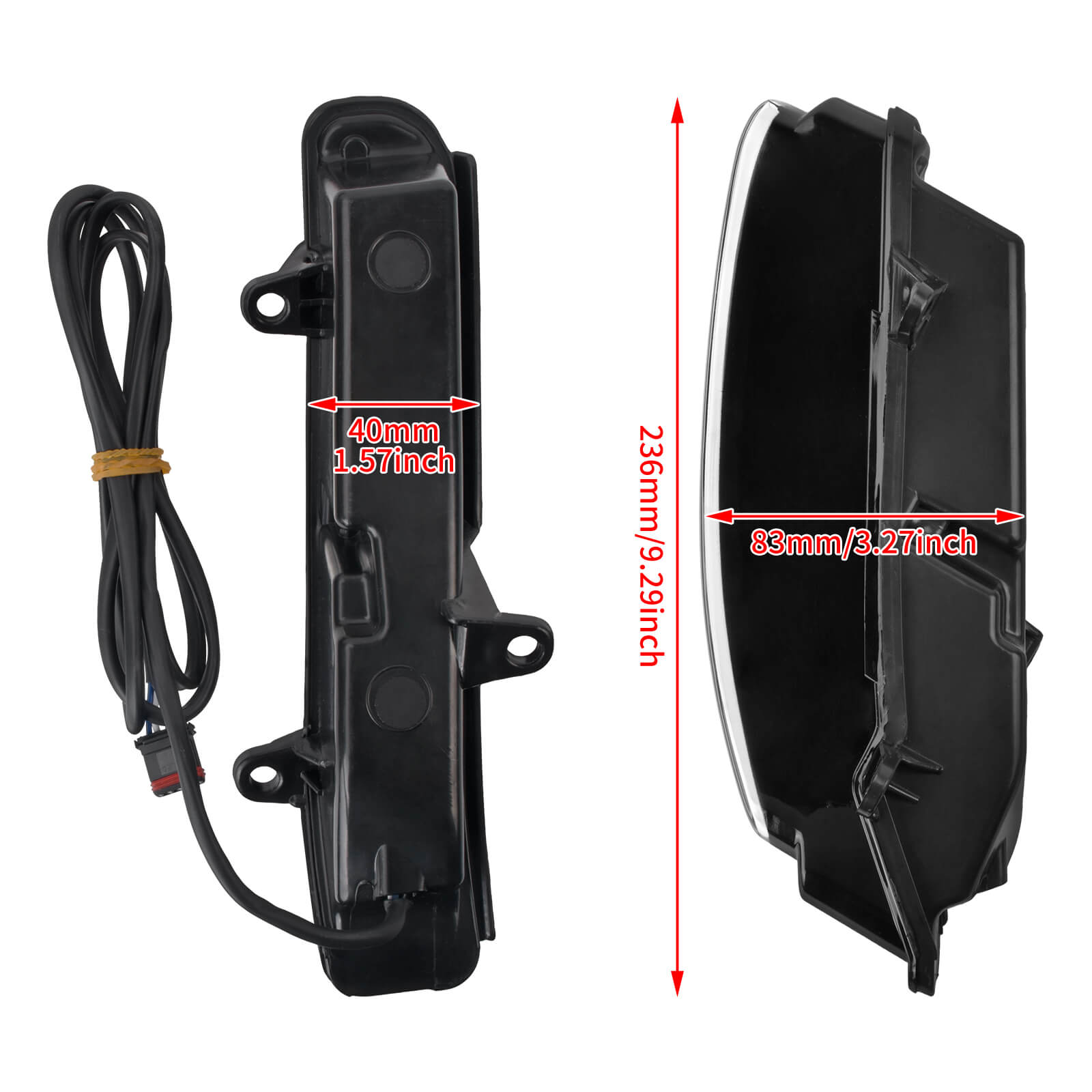 LA030501 Mactions Lower Fairing Switchback Lights for Harley Touring '23-Up Size