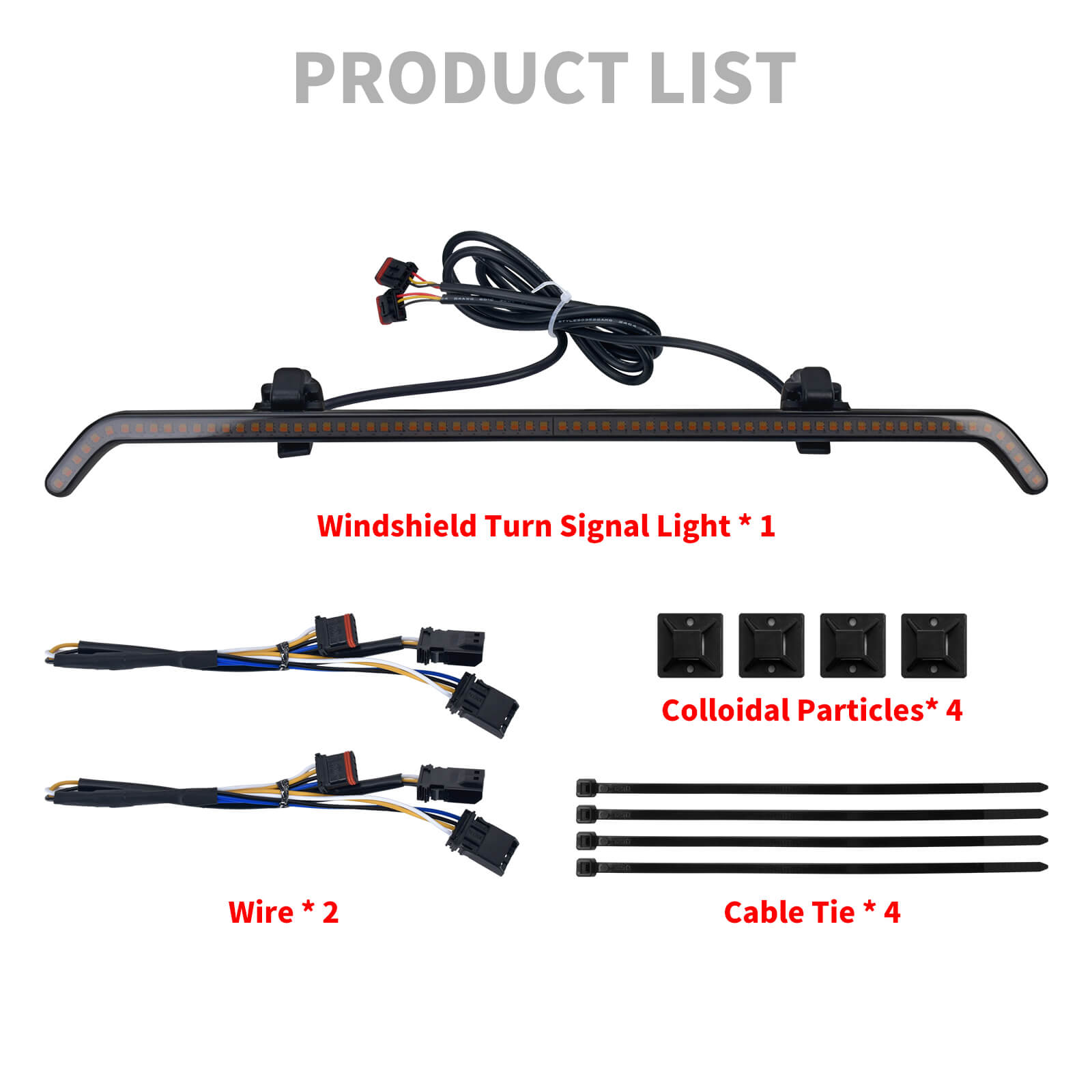 LA030901_Mactions_Dual-Color LED Windshield Trim Light for Harley Road Glide & CVO '23-'25 Product List