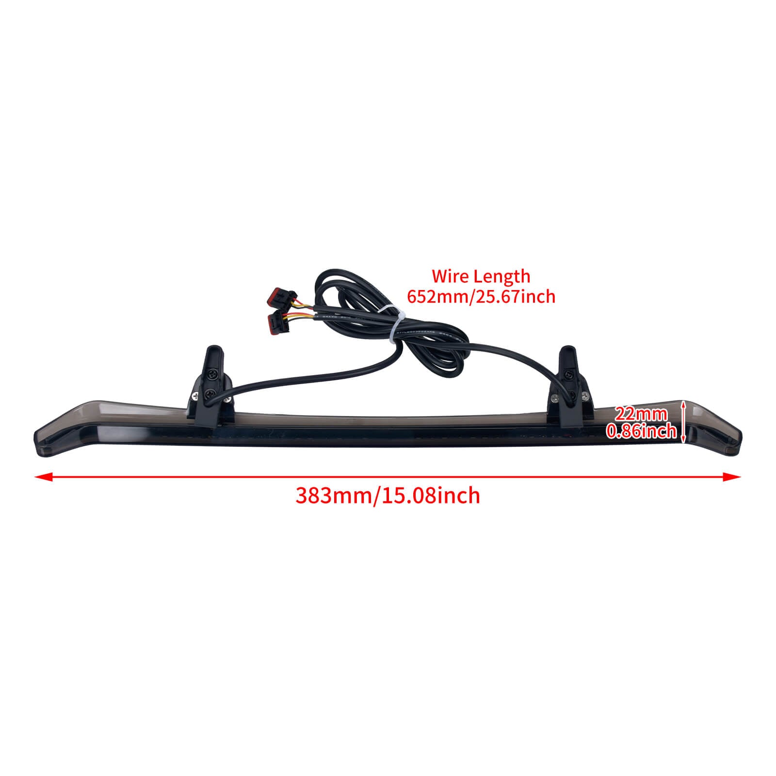 LA030901_Mactions_Dual-Color LED Windshield Trim Light for Harley Road Glide & CVO '23-'25 Size