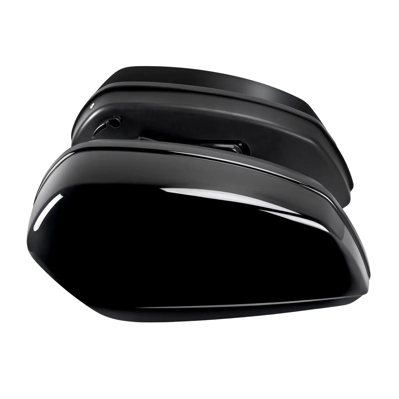 LU000201 mactions Gloss Black Hard Saddlebags Luggage Storage for Harley low rider st