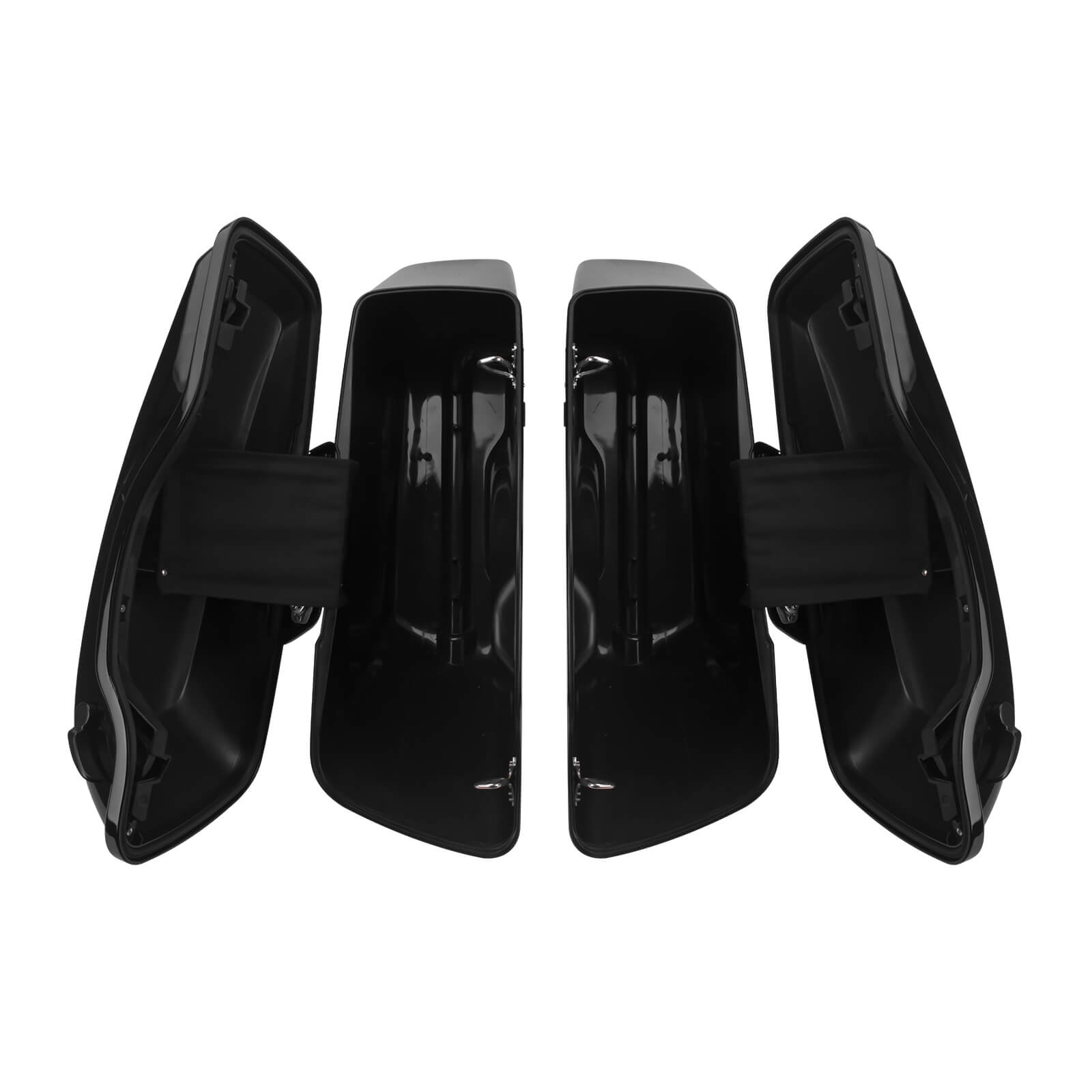 LU000601 Mactions Hard Saddlebags For Harley Touring '14-'24 Black Latch