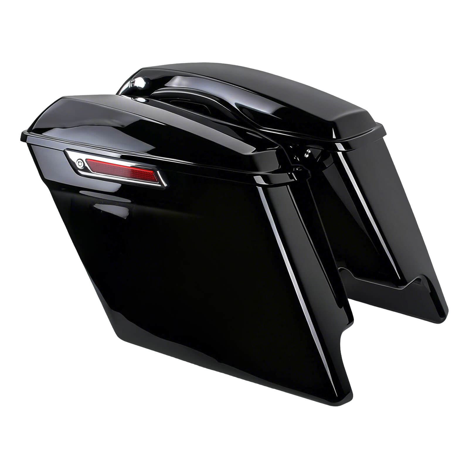 Gloss Black 5" Extended Hard Saddlebags for '14-'24 Harley Touring | Mactions