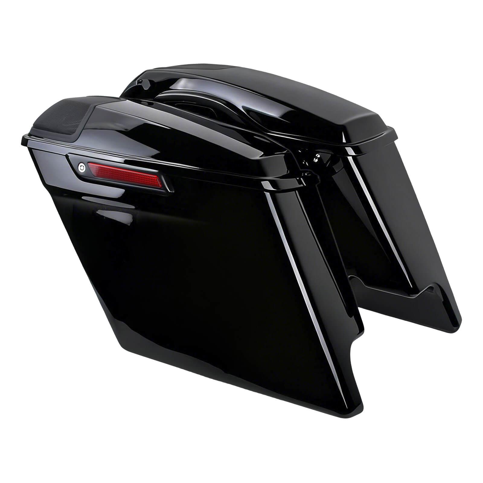 LU000803 mactions 5" Stretched Saddlebags with Speaker Lids for Harley