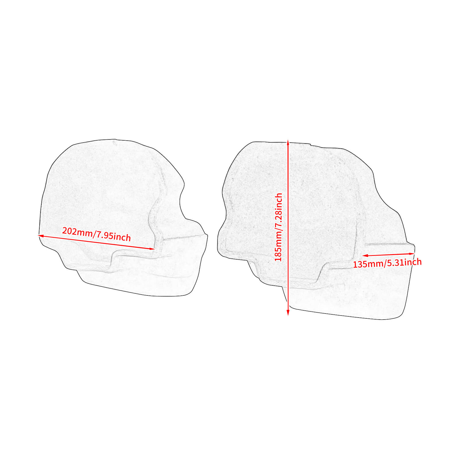 Anti-Scratch vented fairing lower liner kit for Harley Touring & Trike 2014-up | Mactions