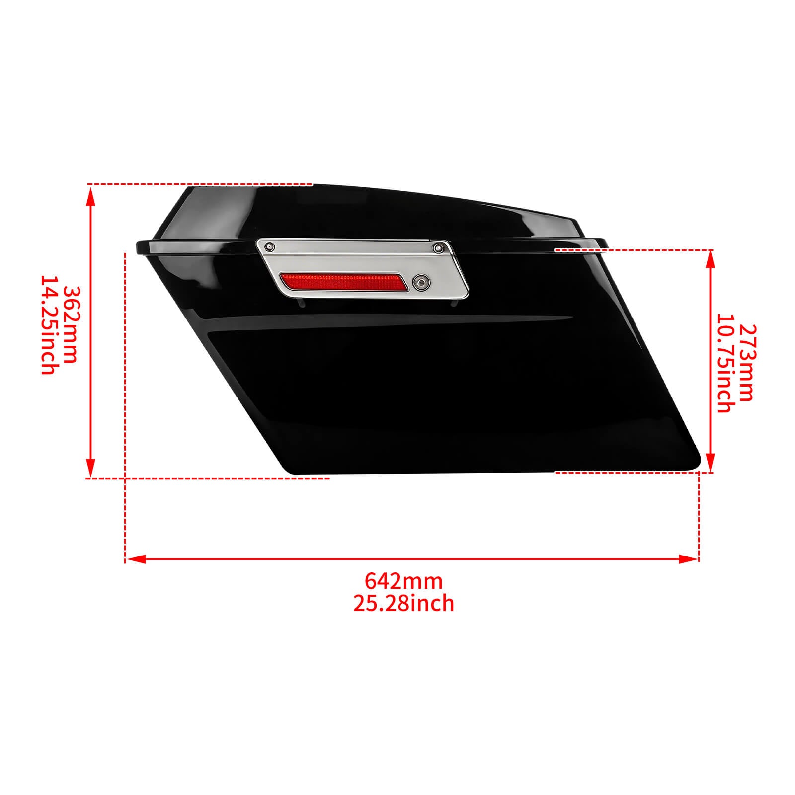 LU002002 mactions hard saddlebags trunk set touring 2002 chrome latch size