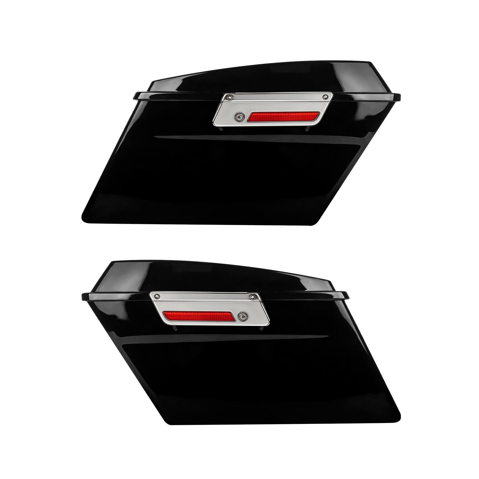 LU002002 mactions hard saddlebags trunk set touring 2006 chrome latch pair