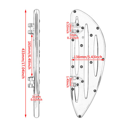 Passenger Rider Floorboards Foot Rest Set Fit For Harley Touring Softail | Mactions