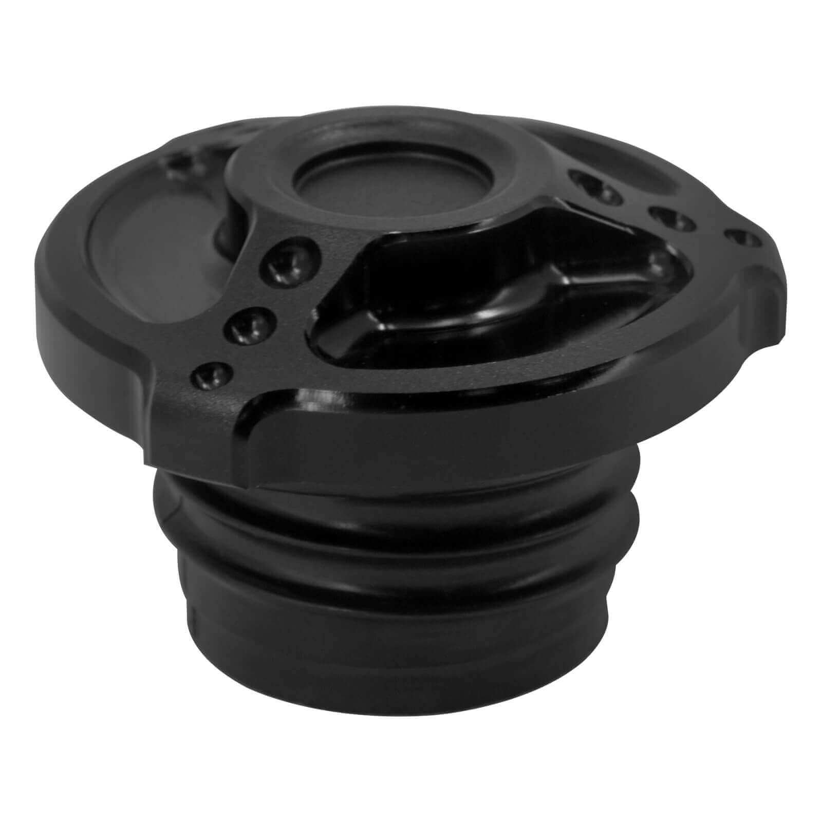 Threaded Black Gas Cap for Harley Dyna Softail Sportster '92-'24 | MActions