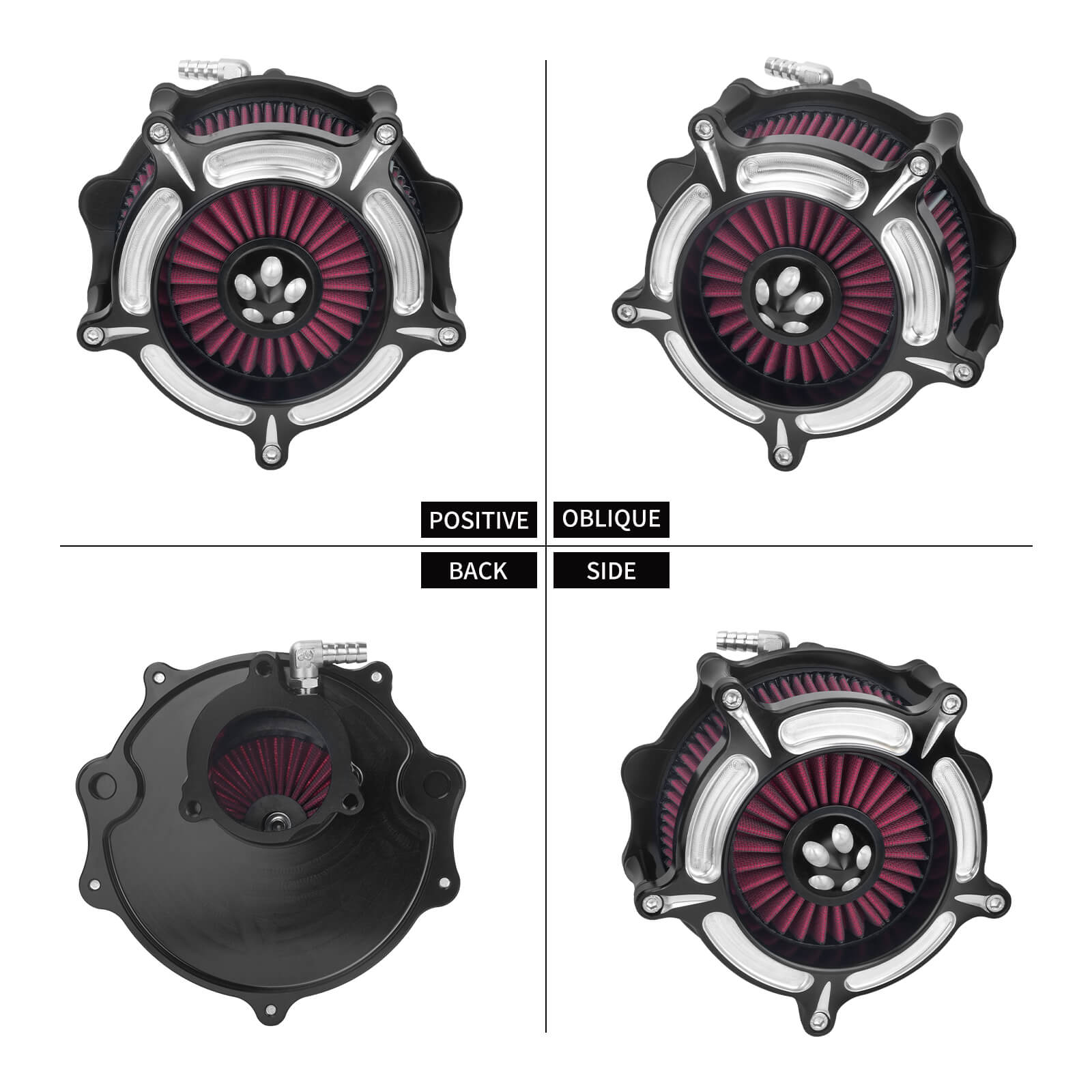 High-Flow CNC Air Intake Cleaner Filter System for Harley Touring CVO & Softail '23-'25 | Mactions