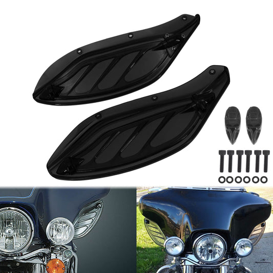 Adjustable Air Deflector Side Wing Fairing Black Fit For Harley Touring 1996-2013 | Mactions