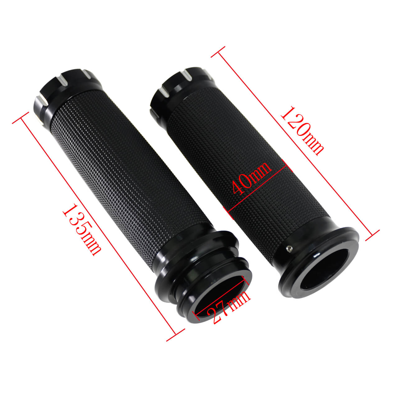 Mactions black 1inch handlebar grips for harley touring GP004801