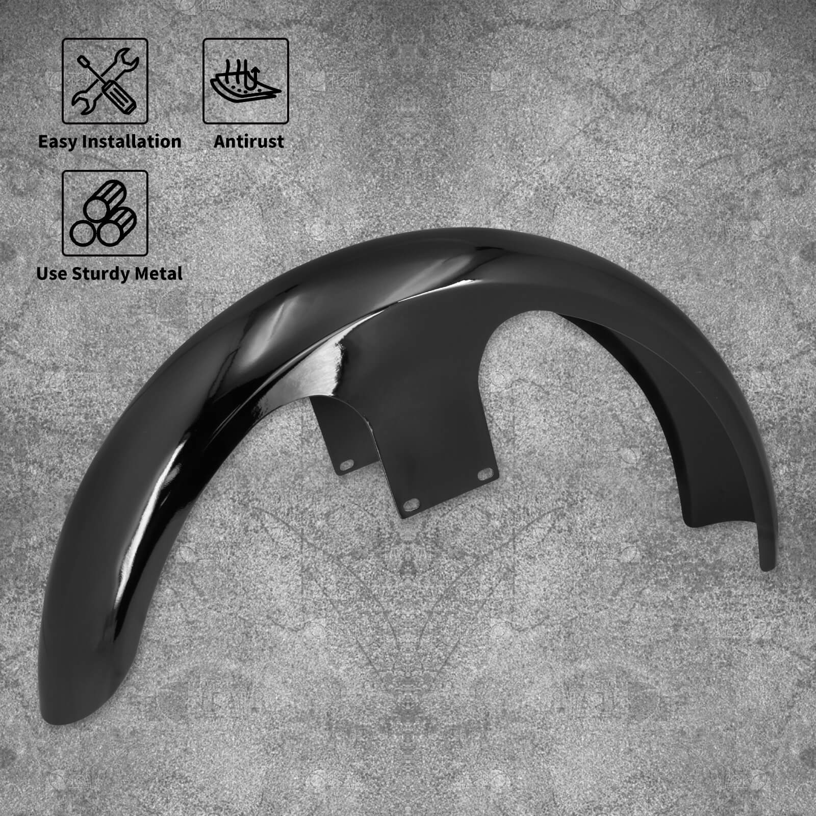 Mactions pre-drilled front fender for harley touring