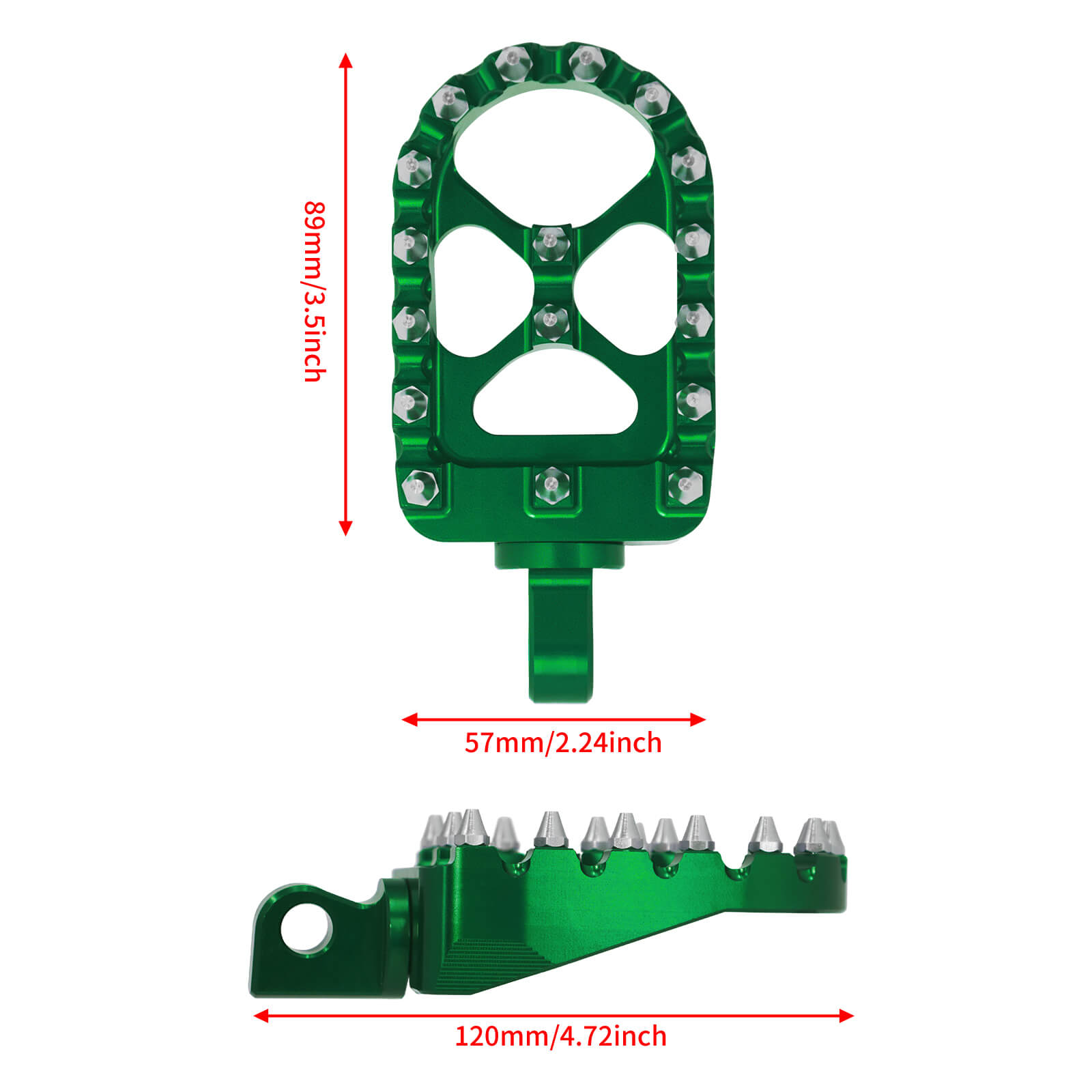 PE010609 mactions mx footboards foot pegs pedals softail road glide 1997 green size