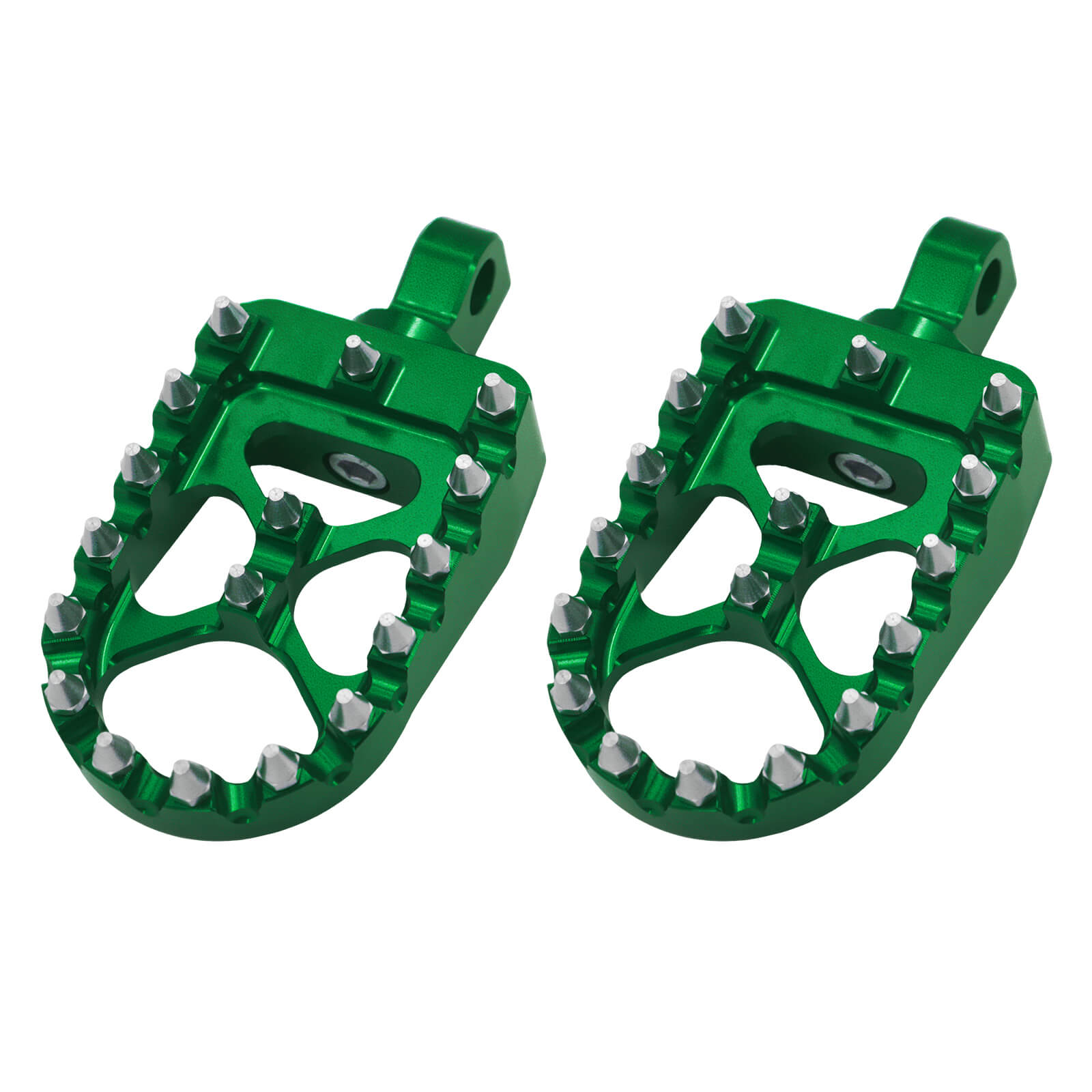 PE010609 mactions mx footboards foot pegs pedals softail road glide 2003 green angle