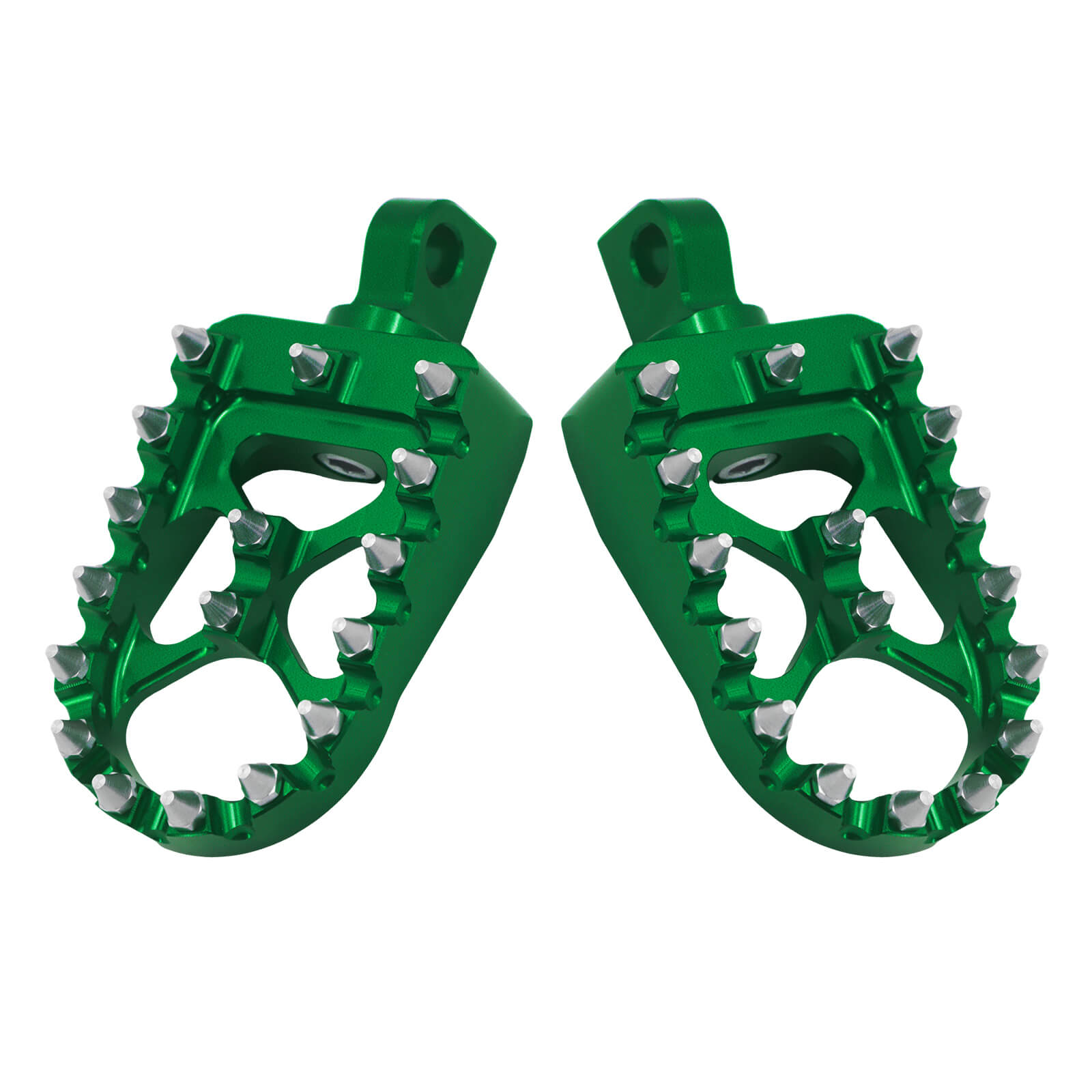 PE010609 mactions mx footboards foot pegs pedals softail road glide 2009 green angle 1