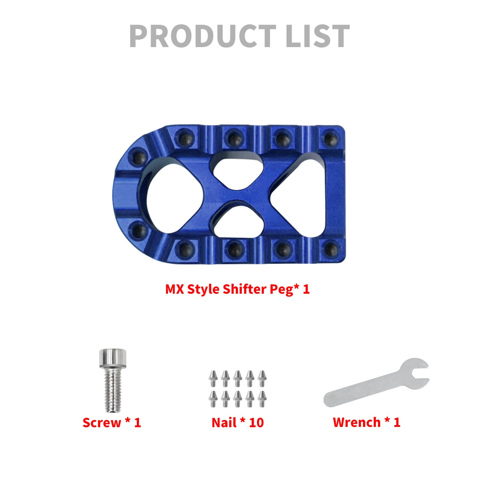 PE010905 mactions Blue Rivets Heel Toe Shifter Pegs for harley dyna - product list