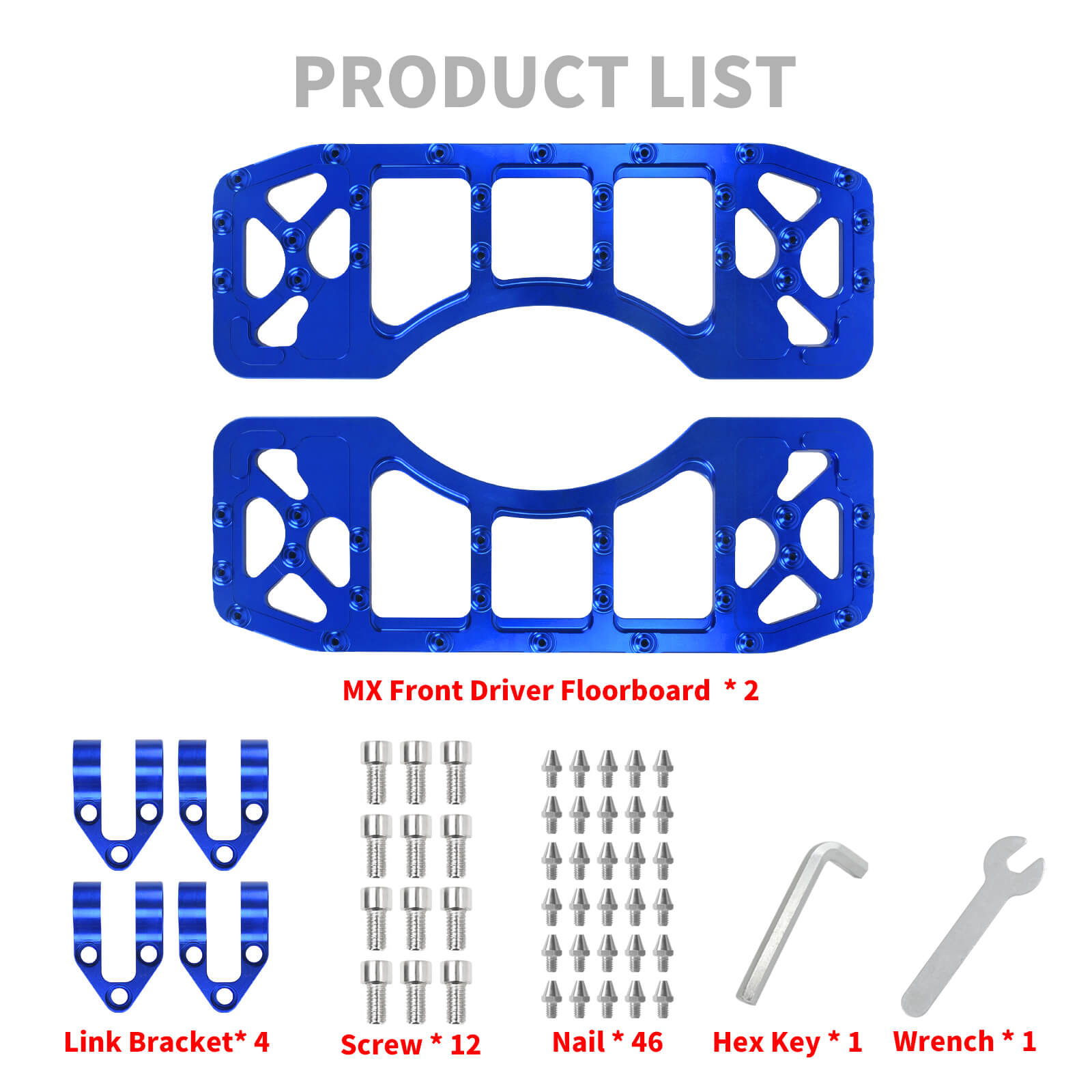 Customize Blue MX 360° Roating Chopper Bobber Style Offroad Floorboard Pedal Fit Harley | Mactions