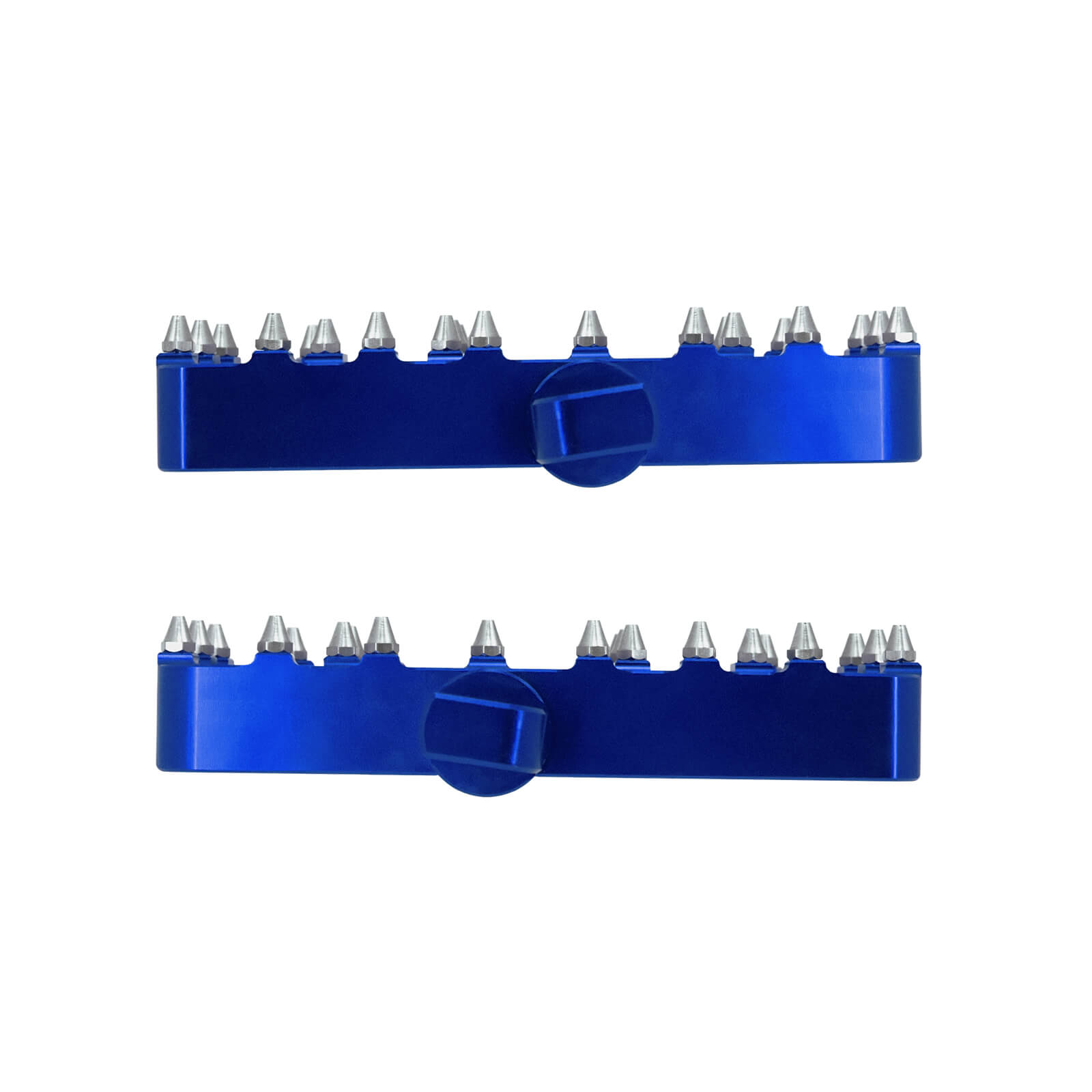 PE011805 mactions Blue CNC Male Mount-Style Wide Footboards for harley touring