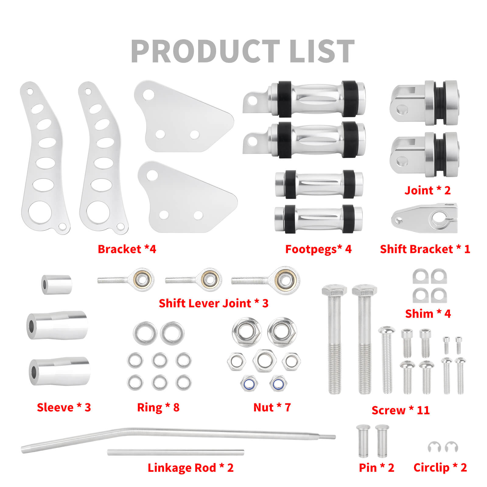 PE012602 mactions Forward Control Levers Linkages Kits for Harley dyna fat bob - product list