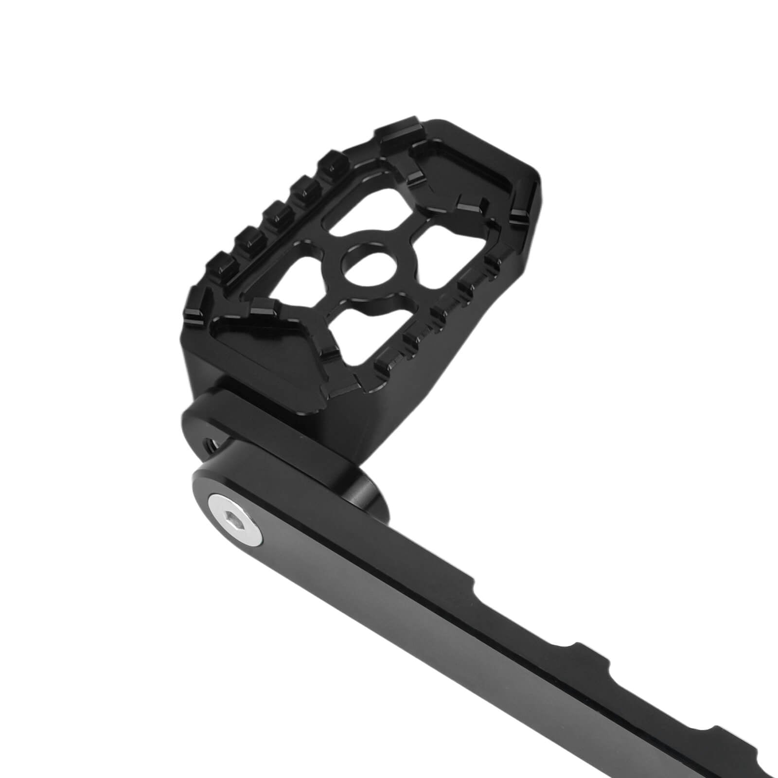 PE018401 mactions Full CNC Aluminum MX-Style Floorboards & Control Kit for Harley Touring road glide  - black rider floorboards details