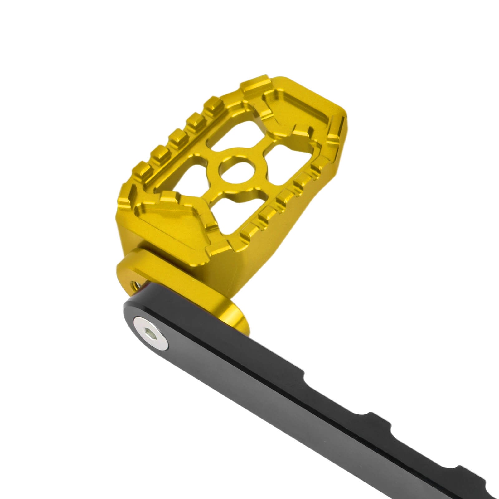 PE018402 mactions Full CNC Aluminum MX-Style Floorboards & Control Kit for Harley Touring road glide  - gold details