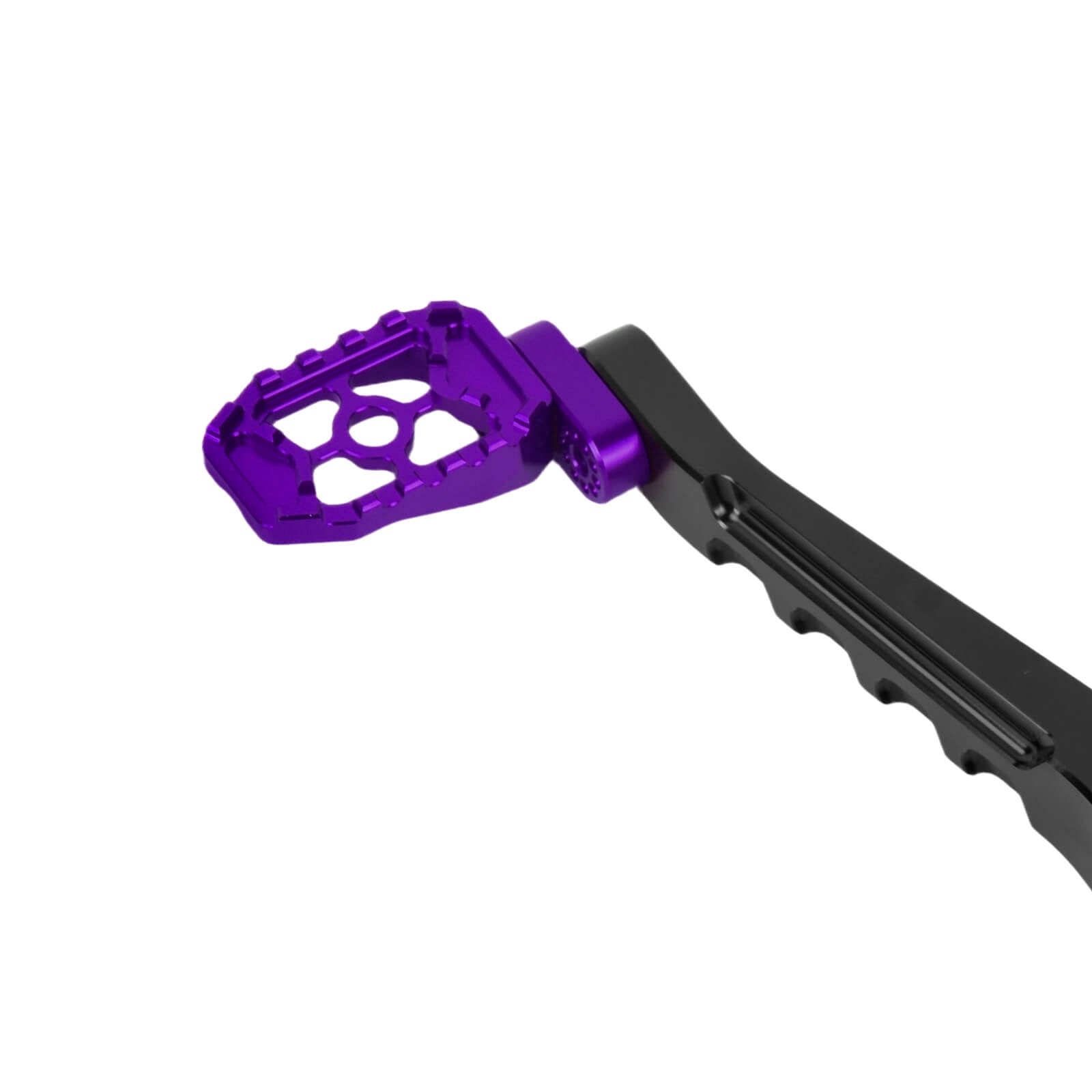 PE018404 mactions Full CNC Aluminum MX-Style Floorboards & Control Kit for Harley Touring road glide  - purple floorboards details