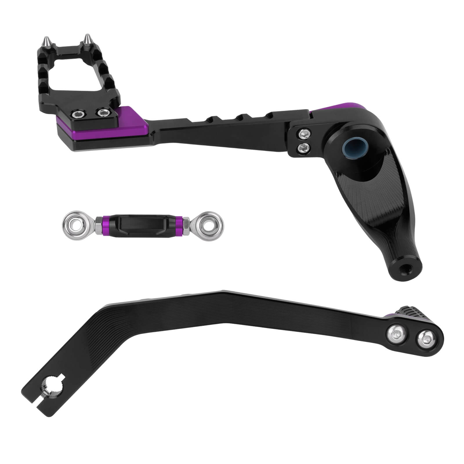 PE019004 mactions CNC Billet Aluminum purple Mid Control Kit for Harley M8 Softail low rider st 2025