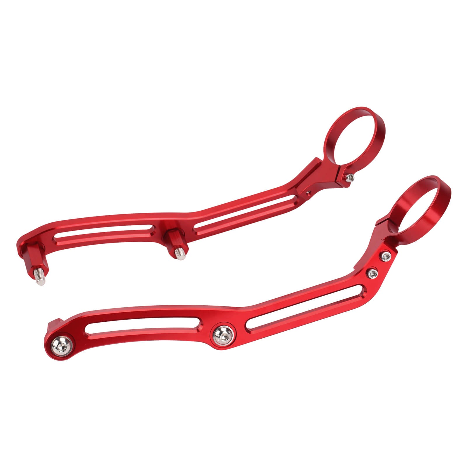 SU000302 mactions Rear Remote Reservoir Shocks Mounting Bracket for Harley touring - red