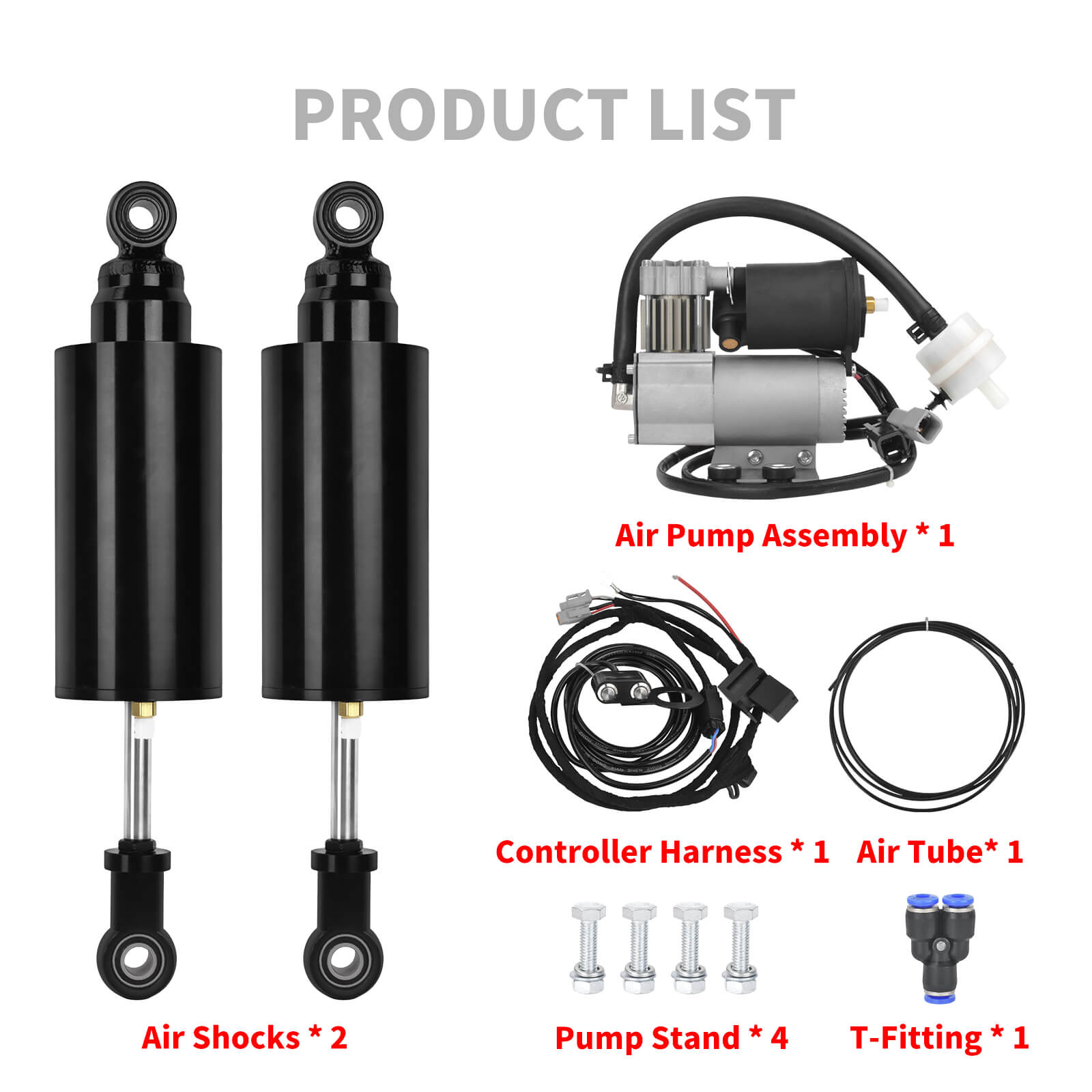 SU000901 Mactions Air Suspension Kit w/ Compressor for Harley V-Rod 2007-2017 Product List